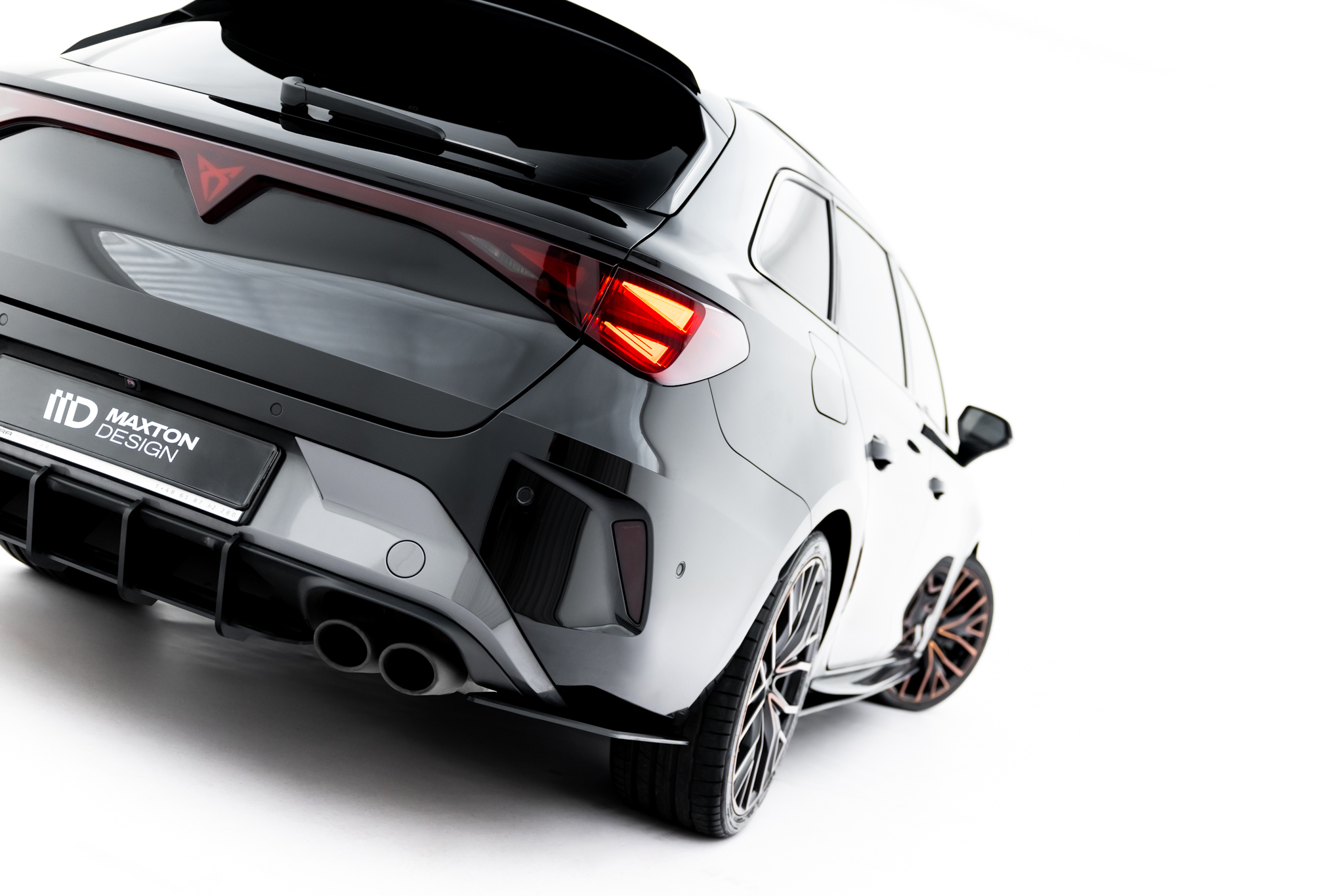 STREET PRO REAR SIDE SPLITTERS SUITABLE FOR CUPRA LEON ST MK1 FACELIFT – MAXTON DESIGN - 4
