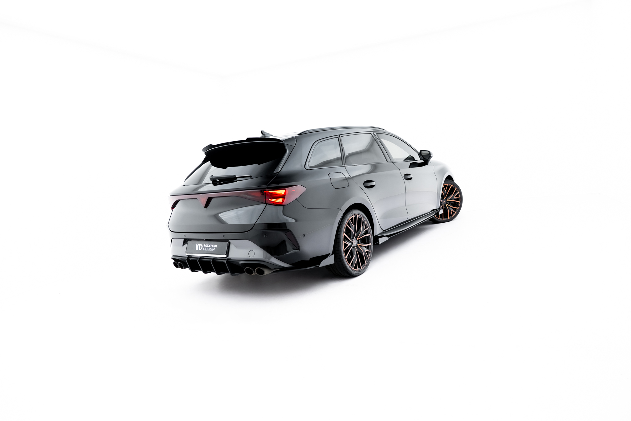 STREET PRO REAR SIDE SPLITTERS + FLAPS SUITABLE FOR CUPRA LEON ST MK1 FACELIFT – MAXTON DESIGN - 5