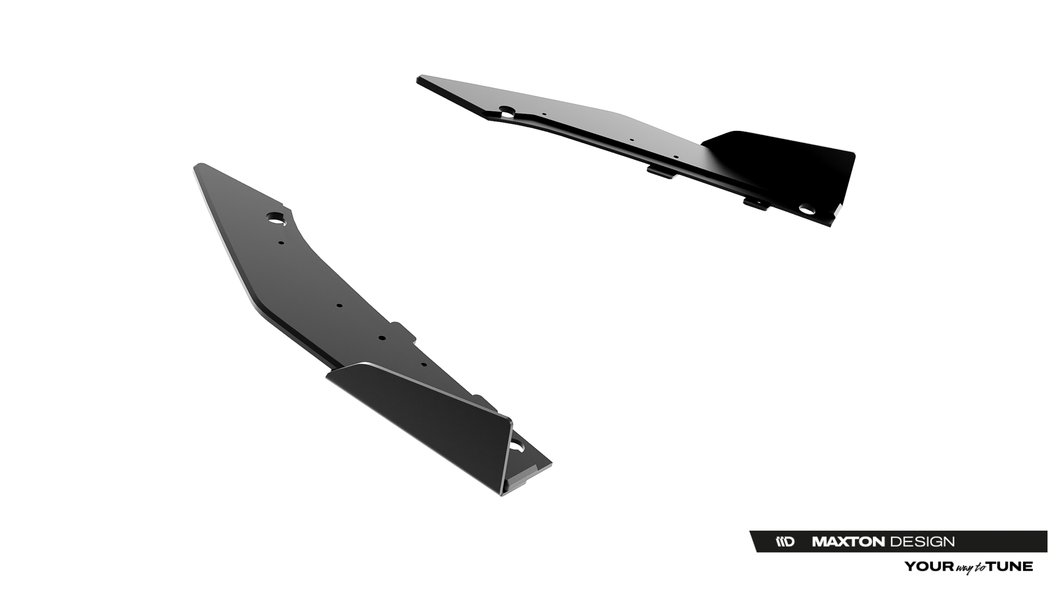 STREET PRO REAR SIDE SPLITTERS + FLAPS SUITABLE FOR CUPRA LEON ST MK1 FACELIFT – MAXTON DESIGN - 3