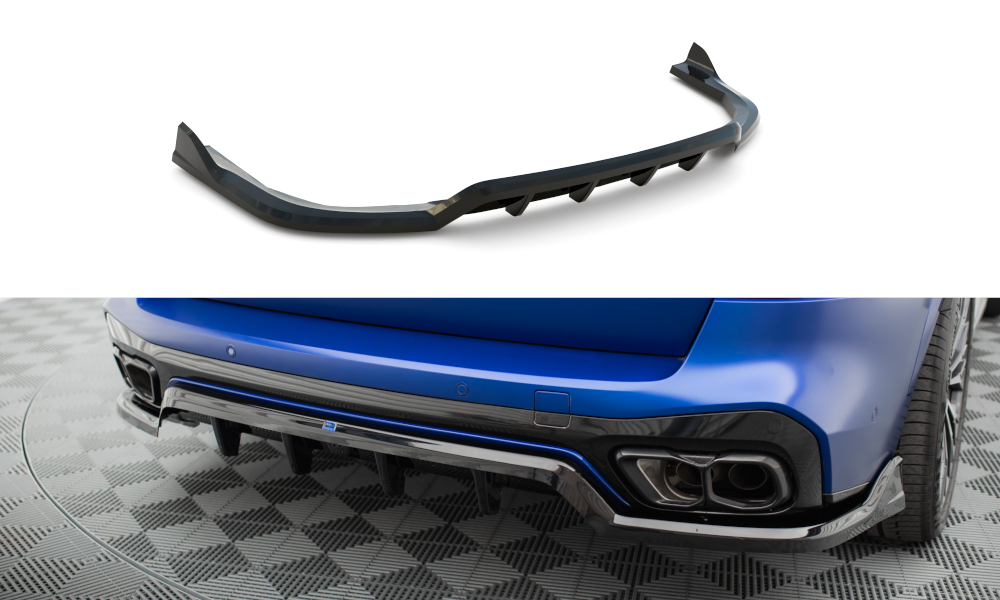 Central Rear Splitter (Vertical Bars) V.2 BMW X5 M-Pack G05 Facelift