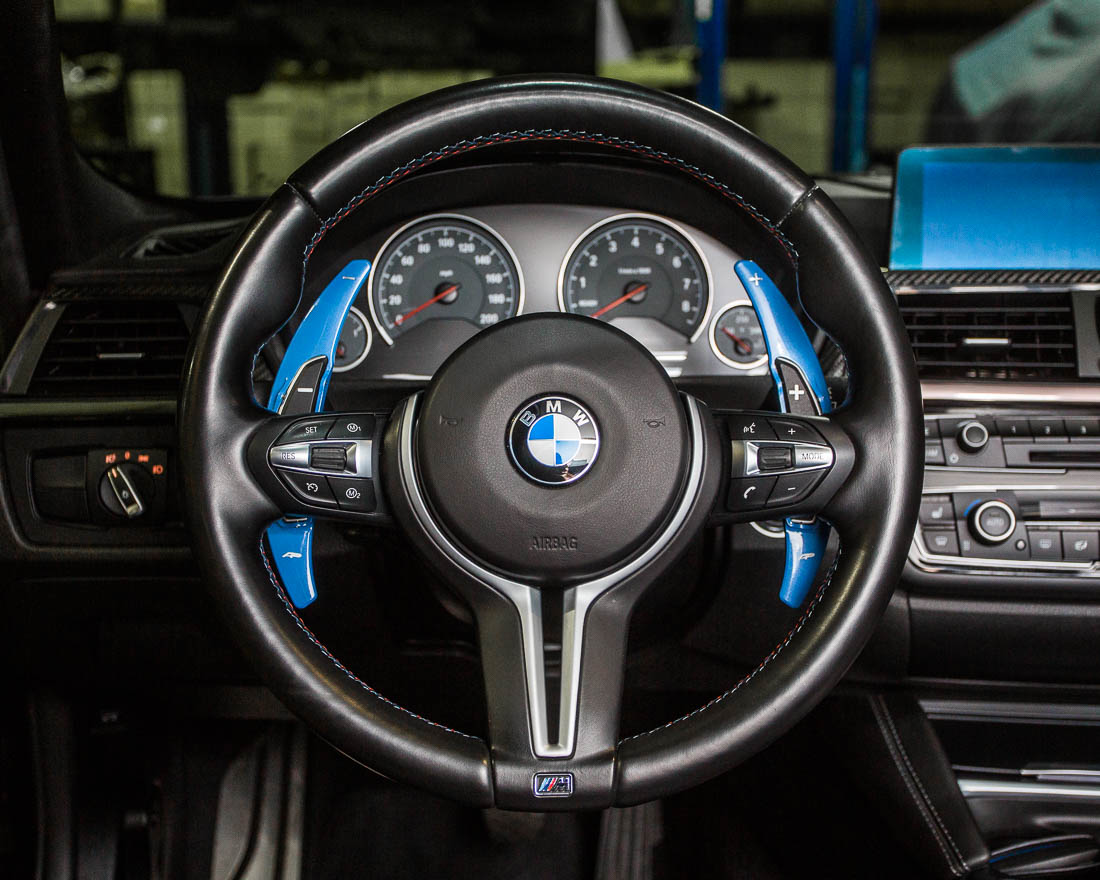 AGENCY POWER PADDLE SHIFTER EXTENSIONS YAS MARINA BLUE BMW F SERIES M MODELS - 2
