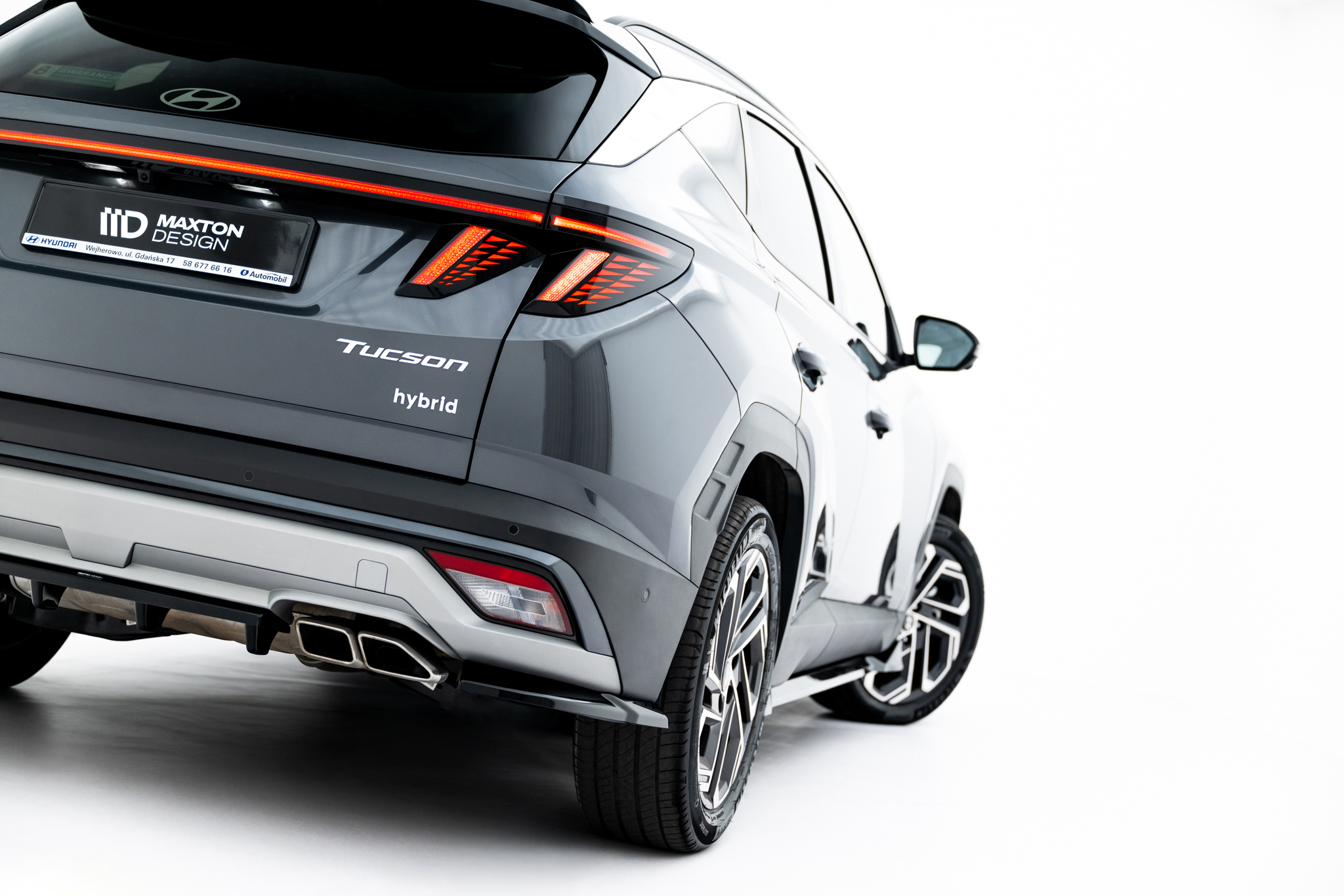 REAR SPLITTER (WITH VERTICAL BARS) SUITABLE FOR HYUNDAI TUCSON MK4 FACELIFT – MAXTON DESIGN - 3