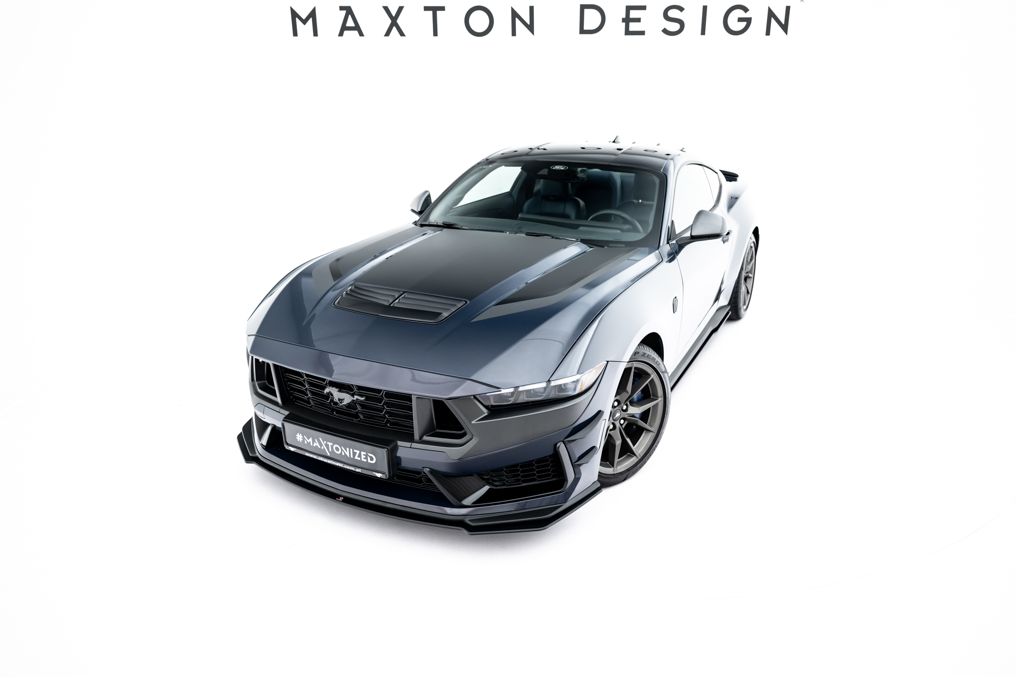 STREET PRO FRONT SPLITTER SUITABLE FOR FORD MUSTANG DARK HORSE MK7 – MAXTON DESIGN - 2