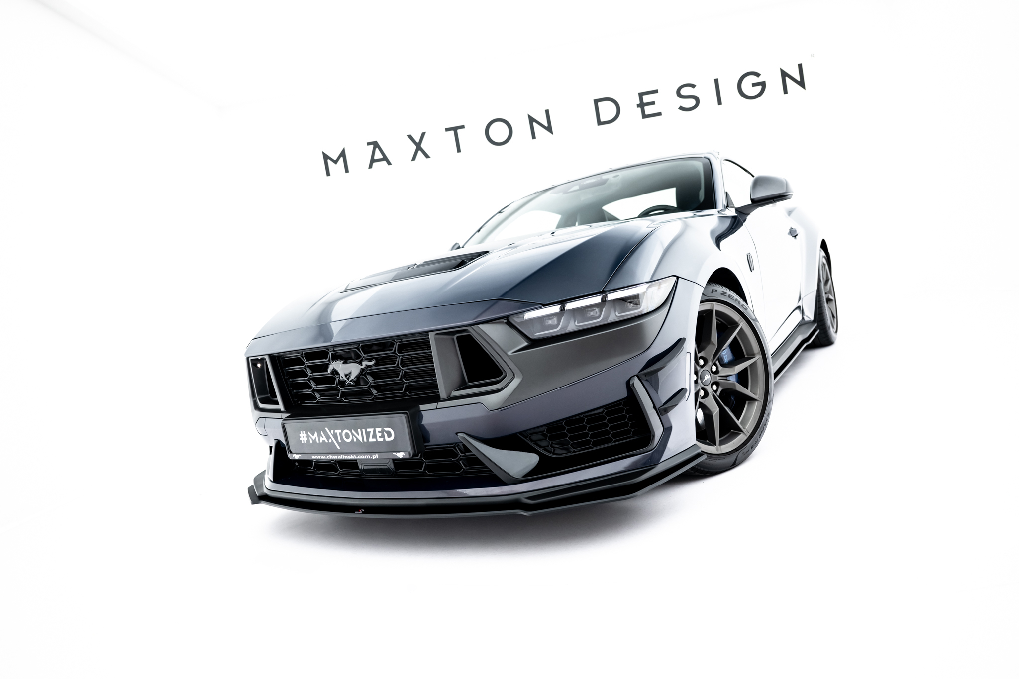 STREET PRO FRONT SPLITTER SUITABLE FOR FORD MUSTANG DARK HORSE MK7 – MAXTON DESIGN - 5