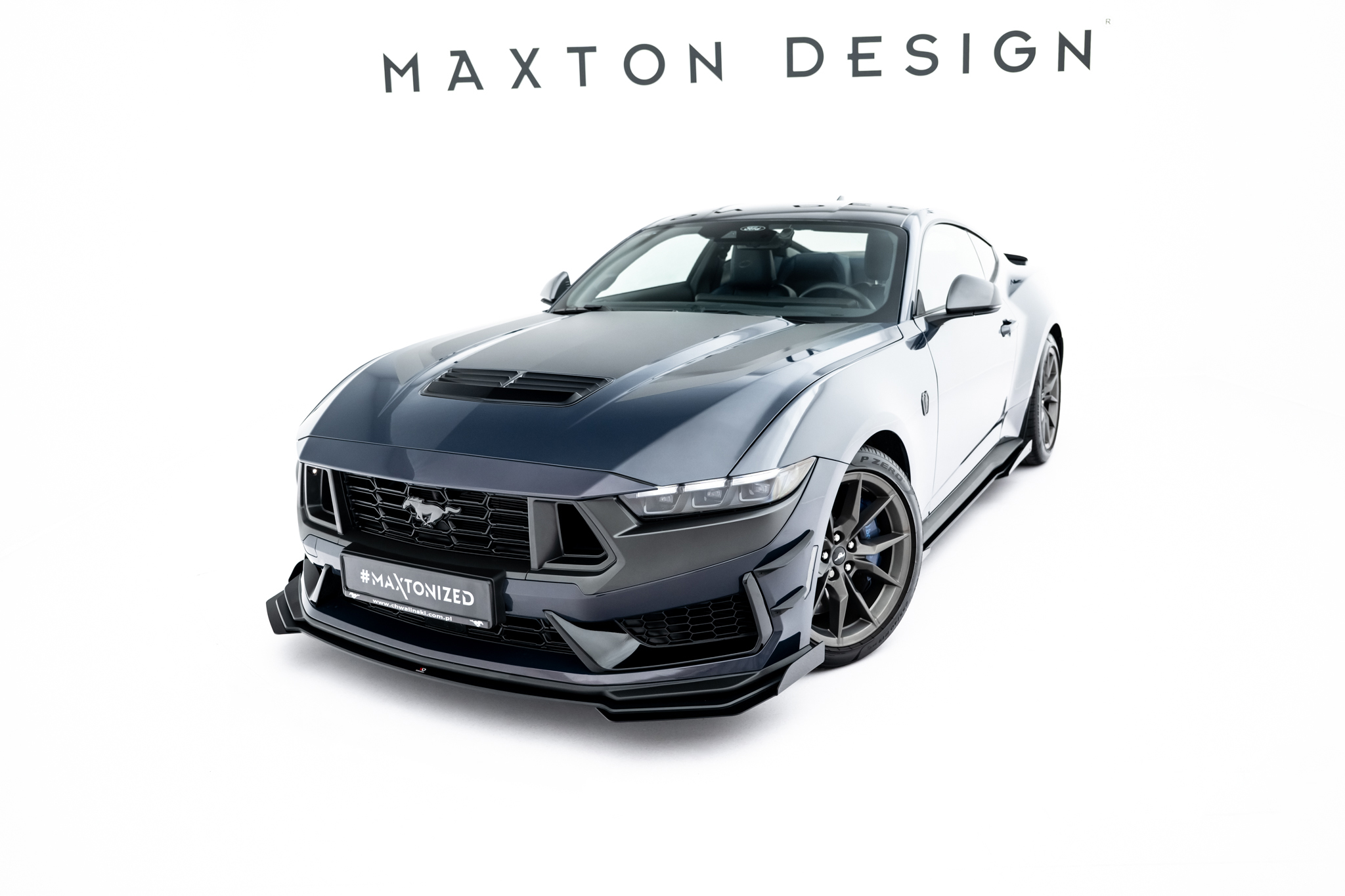 STREET PRO FRONT SPLITTER + FLAPS SUITABLE FOR FORD MUSTANG DARK HORSE MK7 – MAXTON DESIGN - 2
