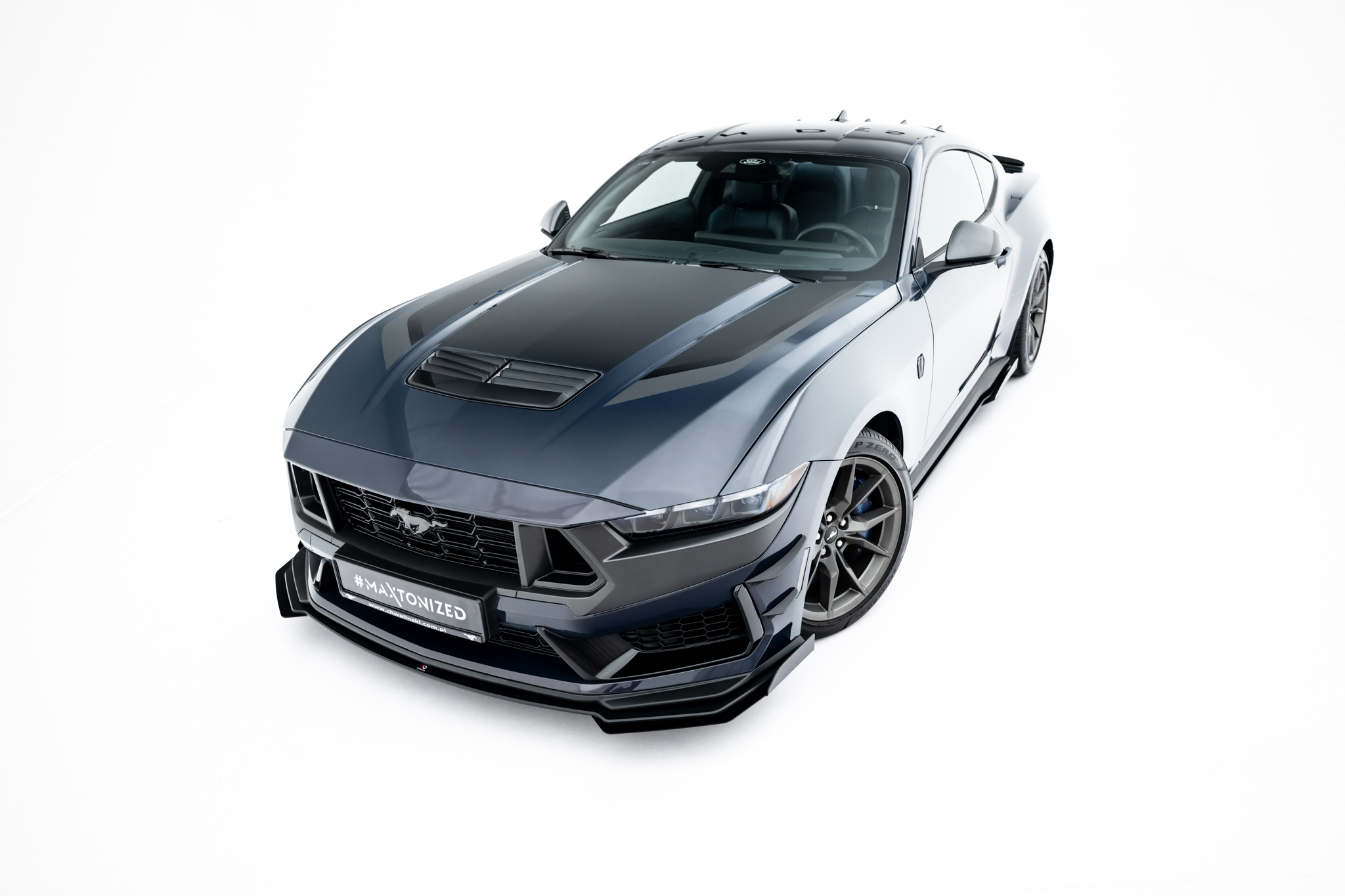 STREET PRO FRONT SPLITTER + FLAPS SUITABLE FOR FORD MUSTANG DARK HORSE MK7 – MAXTON DESIGN - 8
