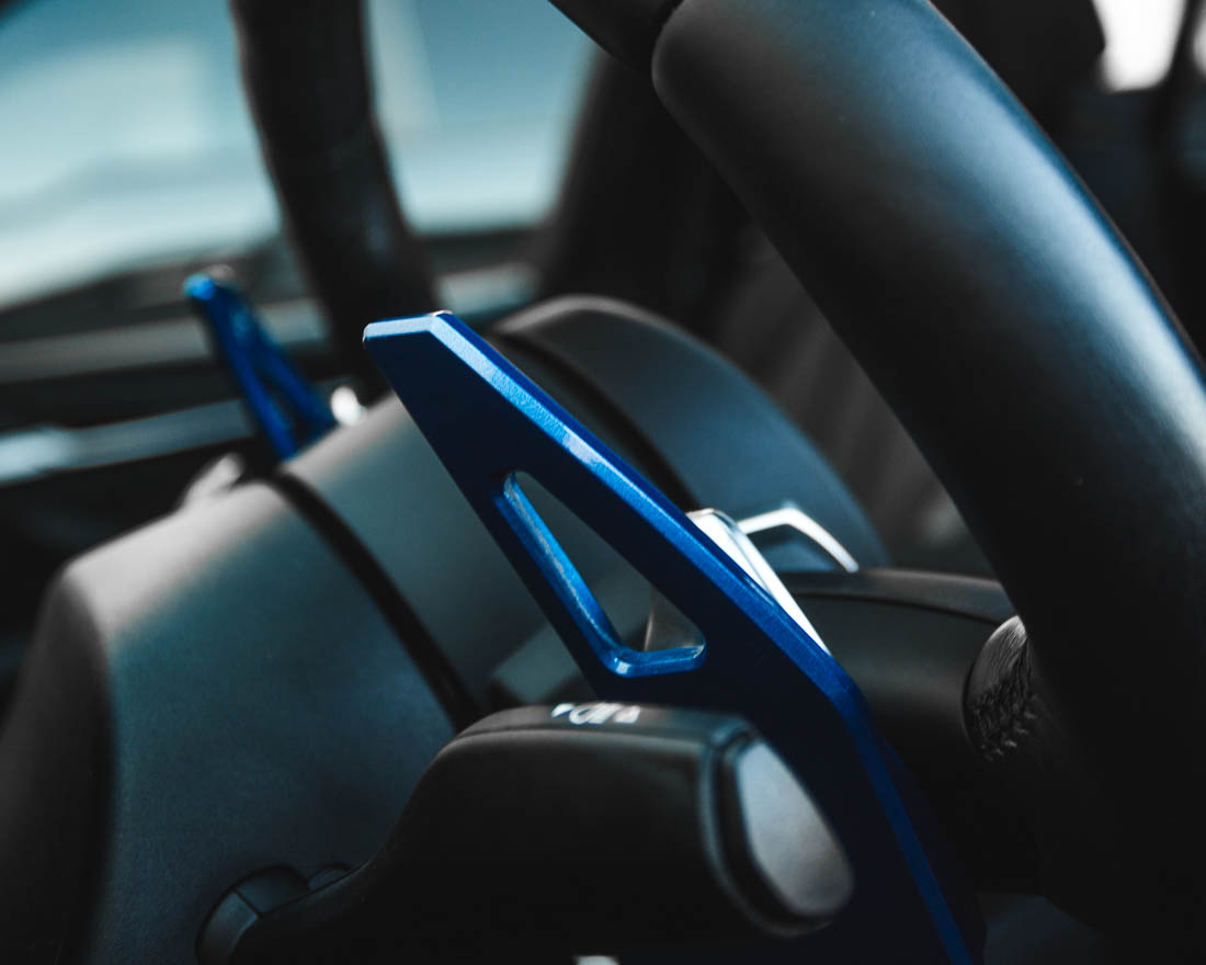 AGENCY POWER PADDLE SHIFTER EXTENSIONS ESTORIL BLUE BMW F SERIES NON M CARS - 3