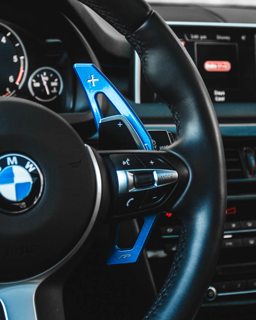 AGENCY POWER PADDLE SHIFTER EXTENSIONS ESTORIL BLUE BMW F SERIES NON M CARS - 4