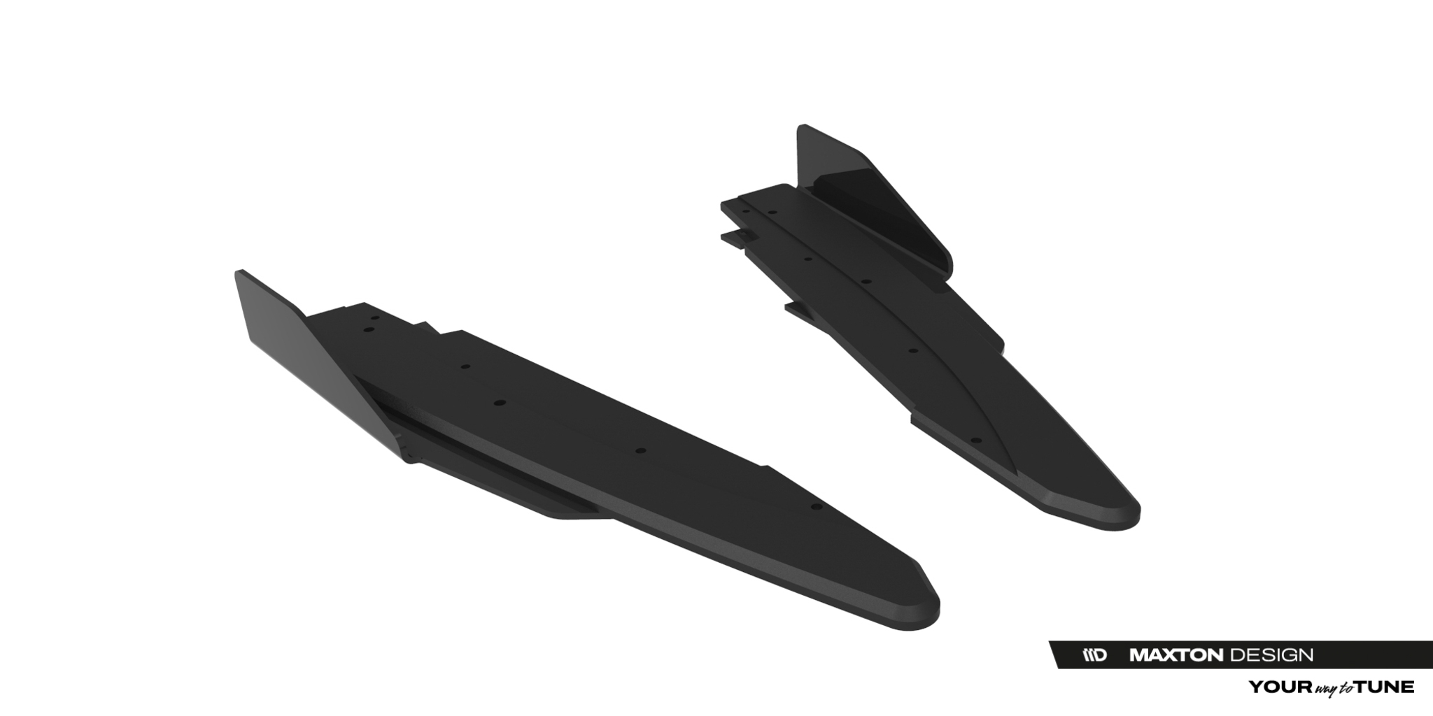 STREET PRO REAR SIDE SPLITTERS + FLAPS SUITABLE FOR FORD MUSTANG DARK HORSE MK7 – MAXTON DESIGN - 5