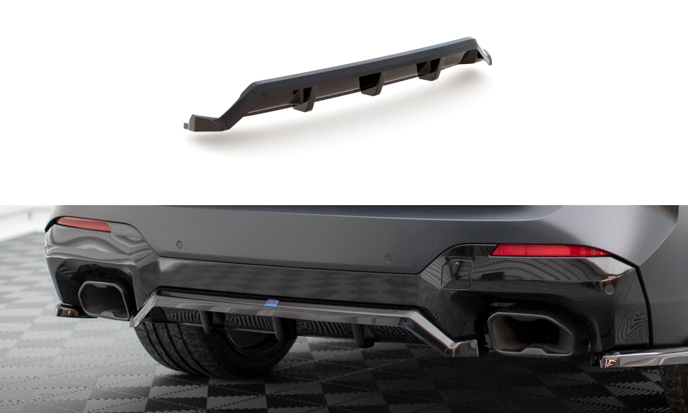 Central Rear Splitter (Vertical Bars) BMW X3 M-Pack G01 Facelift