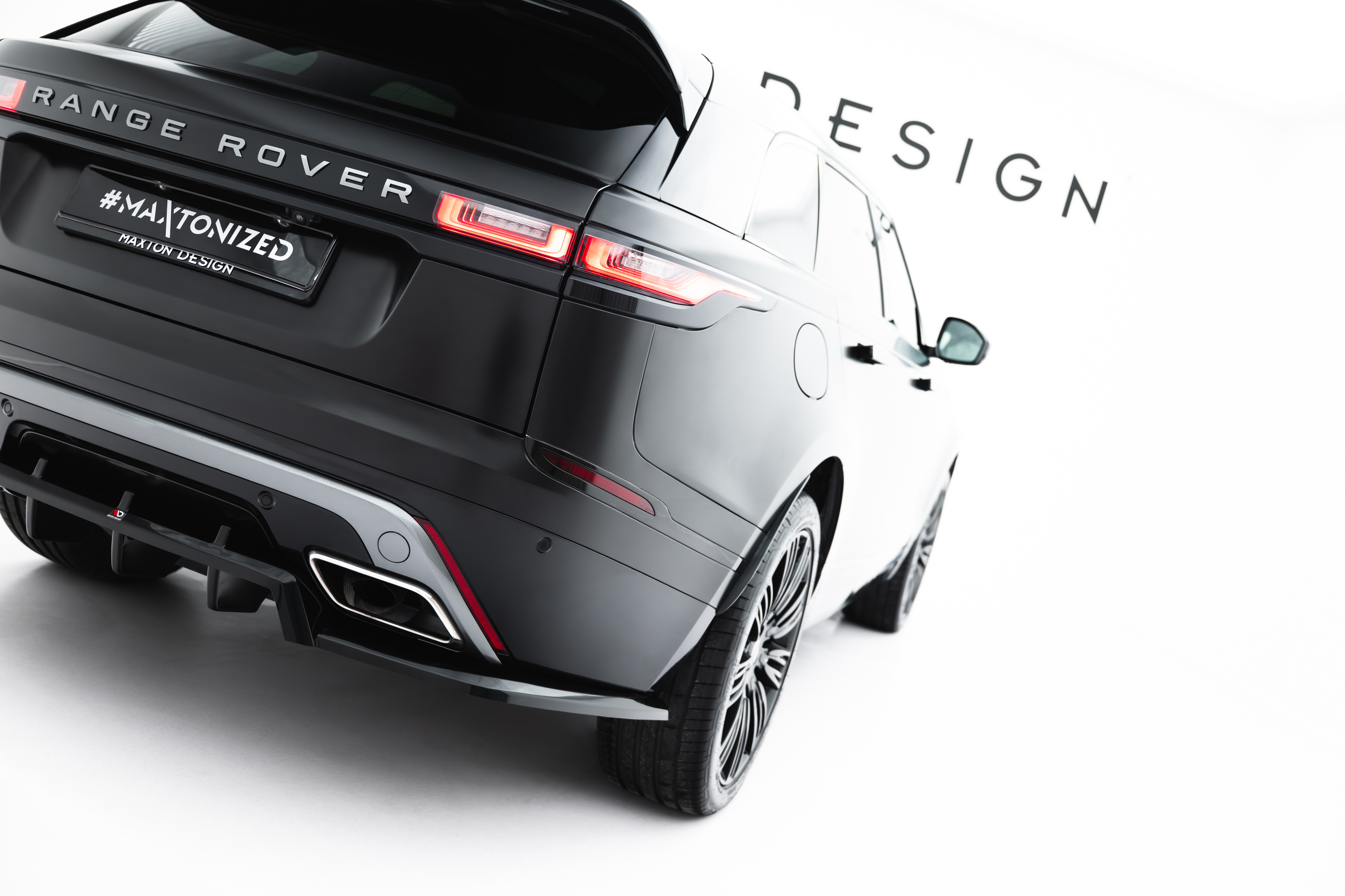 REAR SPLITTER (WITH VERTICAL BARS) V.3 SUITABLE FOR LAND ROVER RANGE ROVER VELAR R-DYNAMIC MK1 – MAXTON DESIGN - 3
