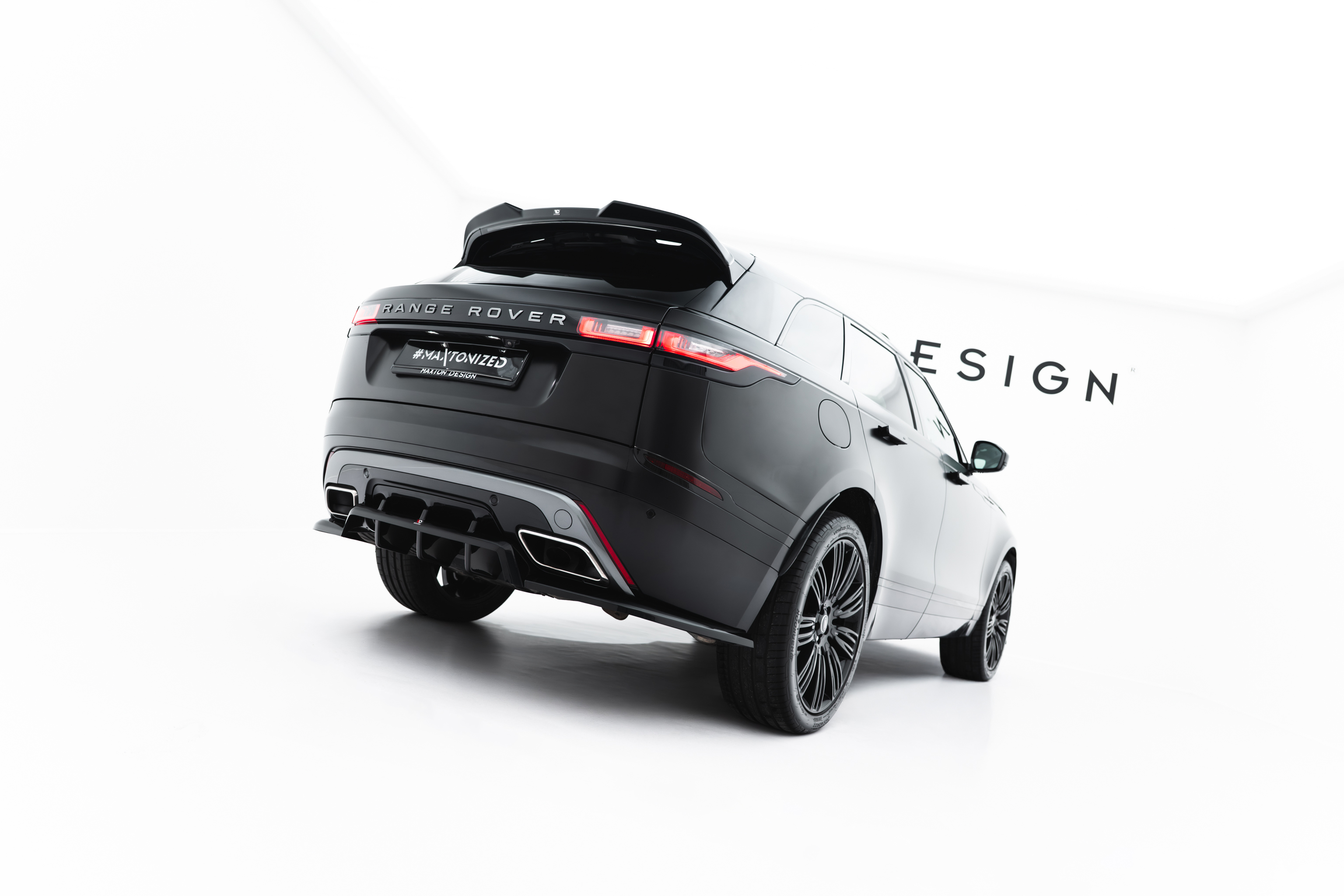 REAR SPLITTER (WITH VERTICAL BARS) V.3 SUITABLE FOR LAND ROVER RANGE ROVER VELAR R-DYNAMIC MK1 – MAXTON DESIGN - 5
