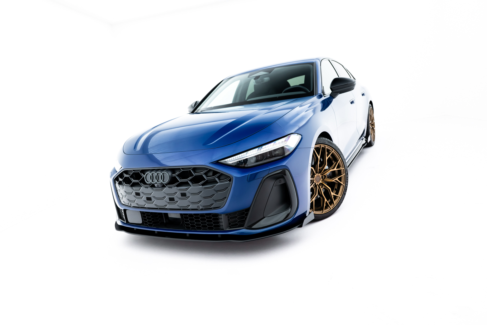 STREET PRO FRONT SPLITTER + FLAPS SUITABLE FOR AUDI A5 S-LINE / S5 SEDAN / AVANT B10 – MAXTON DESIGN - 6