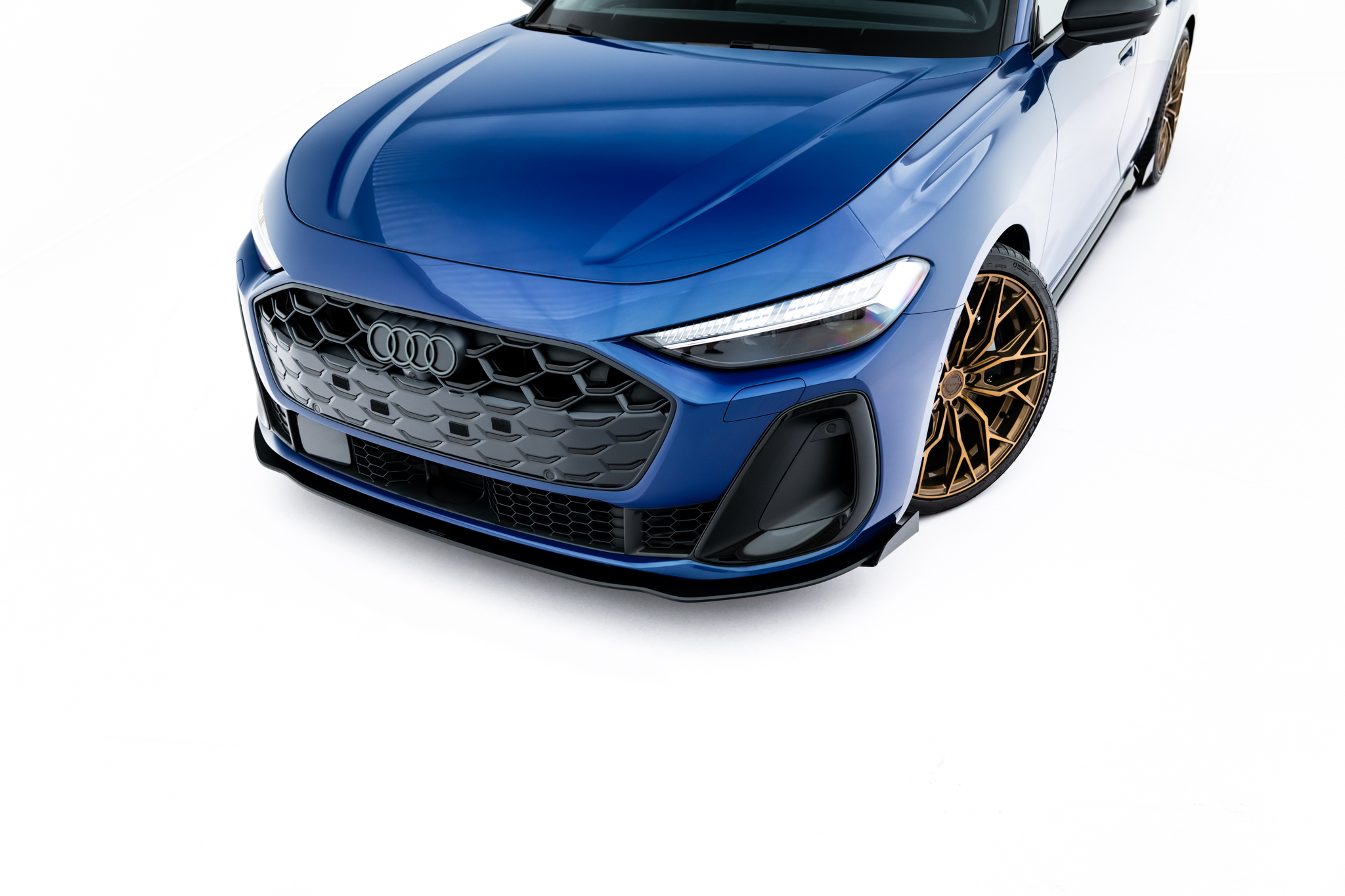 STREET PRO FRONT SPLITTER + FLAPS SUITABLE FOR AUDI A5 S-LINE / S5 SEDAN / AVANT B10 – MAXTON DESIGN - 7