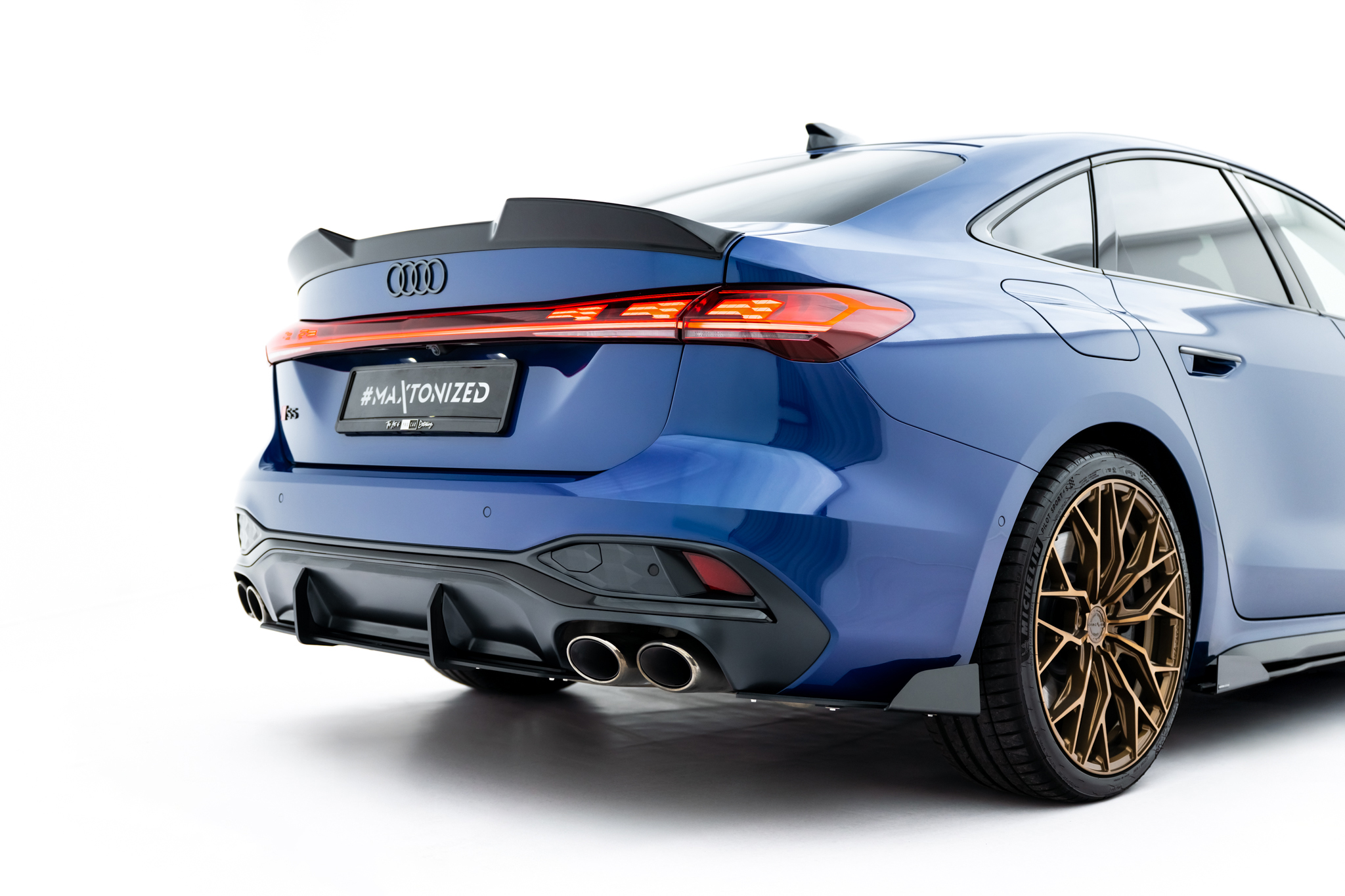 STREET PRO REAR SIDE SPLITTERS + FLAPS SUITABLE FOR AUDI S5 SEDAN / AVANT B10 – MAXTON DESIGN - 5