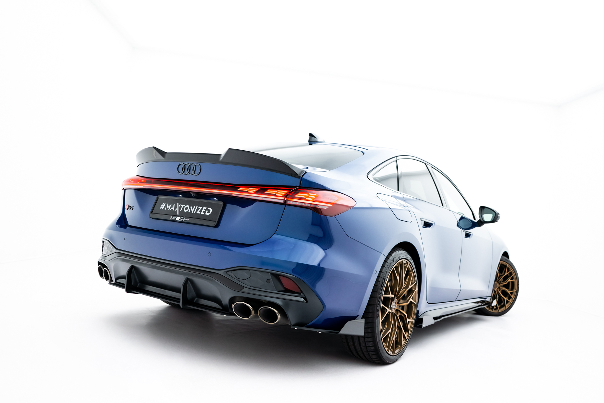 STREET PRO REAR SIDE SPLITTERS + FLAPS SUITABLE FOR AUDI S5 SEDAN / AVANT B10 – MAXTON DESIGN - 3