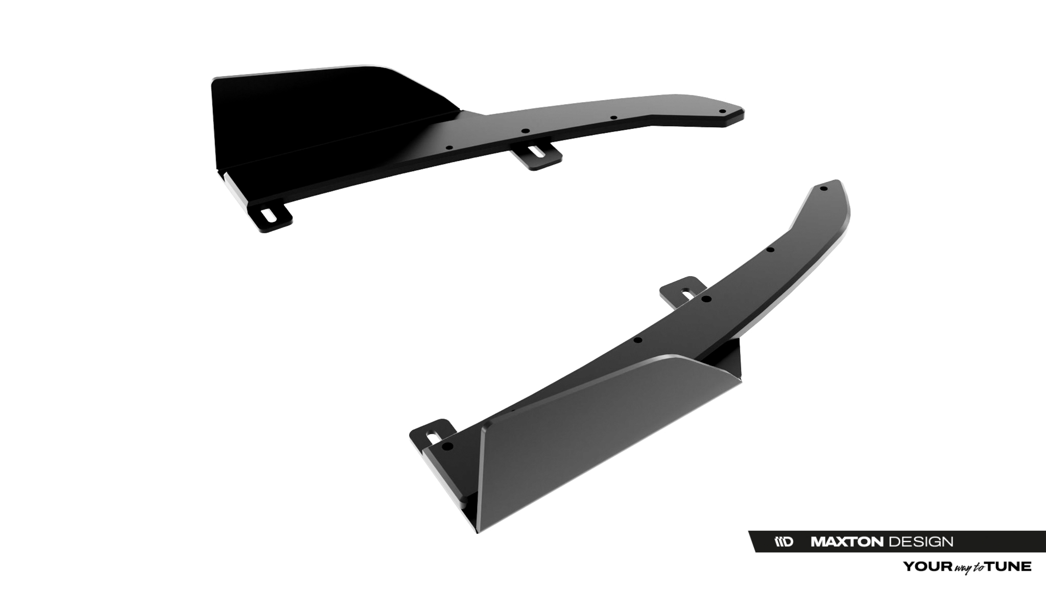STREET PRO REAR SIDE SPLITTERS + FLAPS SUITABLE FOR AUDI S5 SEDAN / AVANT B10 – MAXTON DESIGN - 2