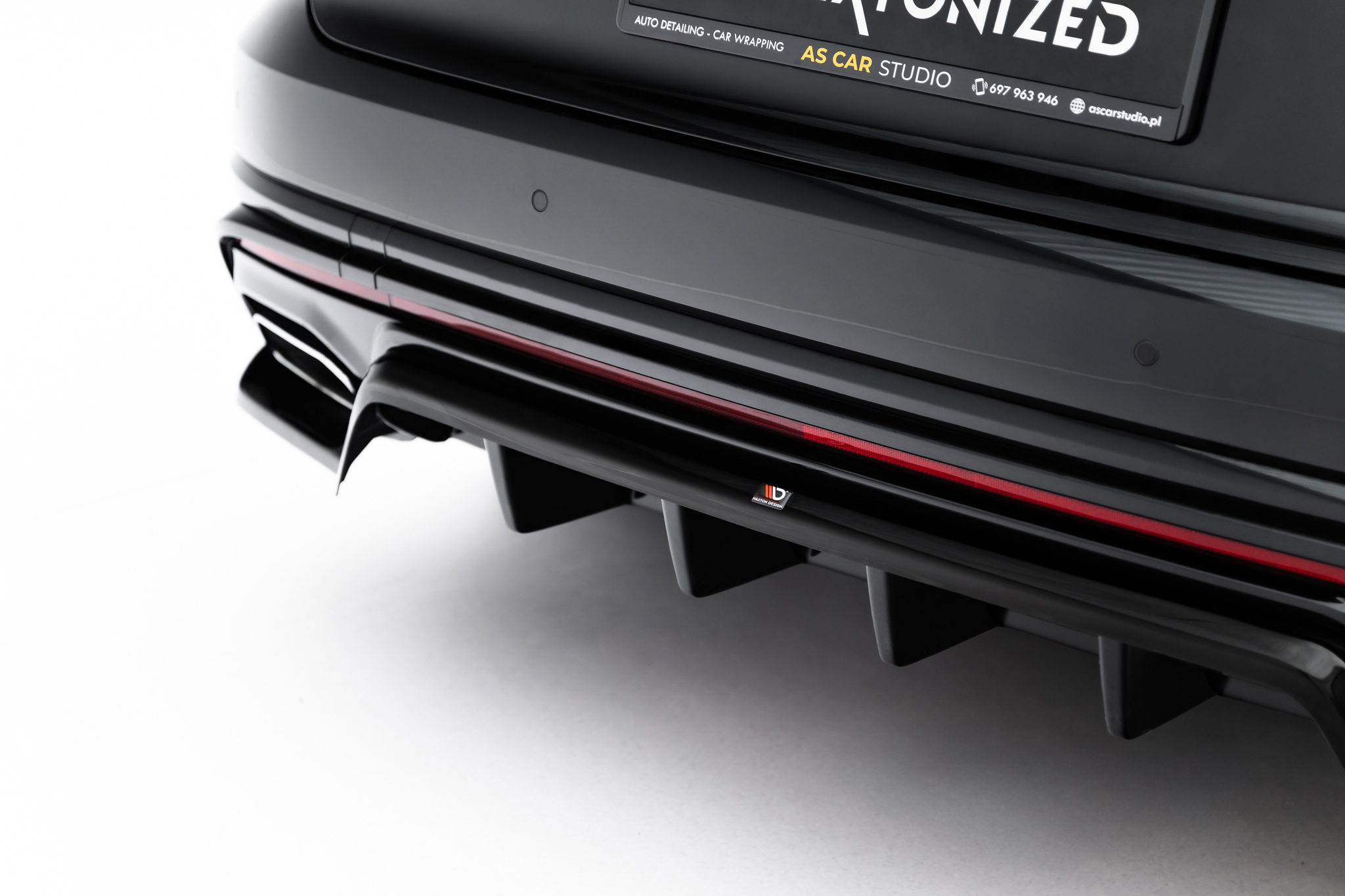 REAR SPLITTER (WITH VERTICAL BARS) SUITABLE FOR VOLKSWAGEN TOUAREG R-LINE MK3 FACELIFT – MAXTON DESIGN - 3