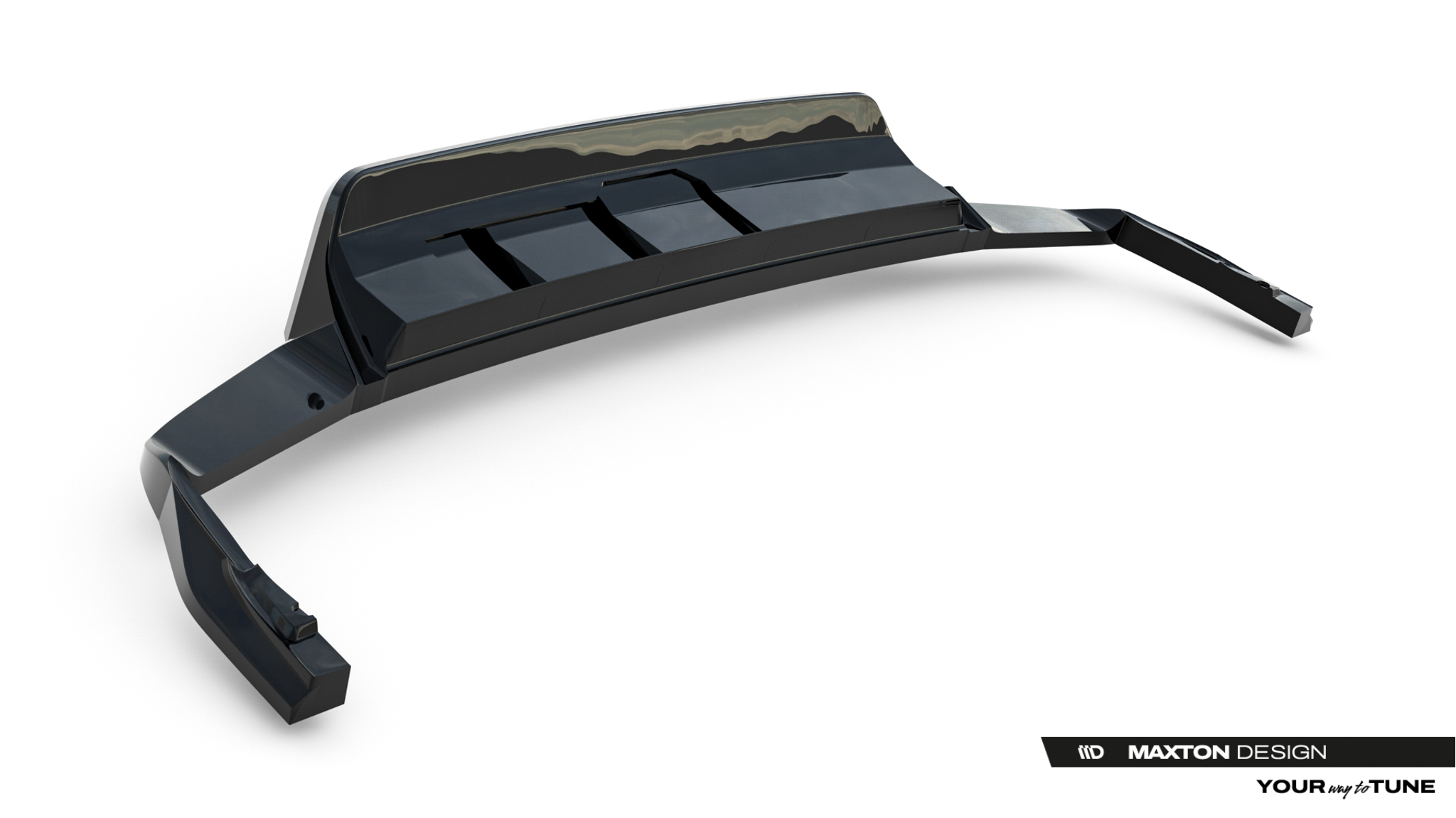 REAR SPLITTER (WITH VERTICAL BARS) SUITABLE FOR VOLKSWAGEN TOUAREG R-LINE MK3 FACELIFT – MAXTON DESIGN - 5