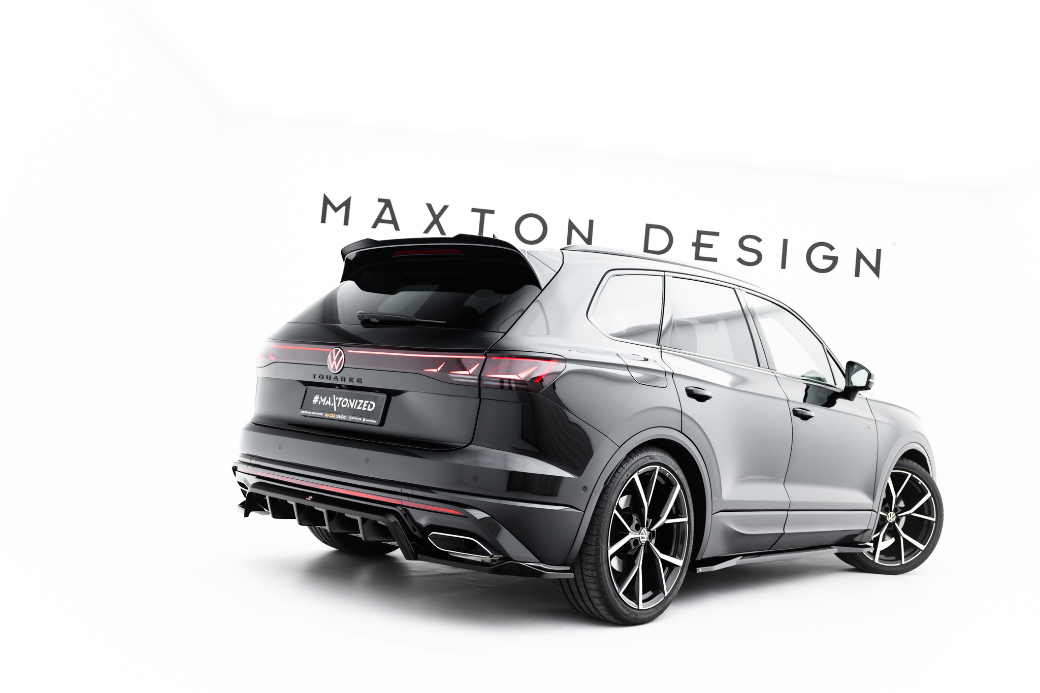 REAR SPLITTER (WITH VERTICAL BARS) SUITABLE FOR VOLKSWAGEN TOUAREG R-LINE MK3 FACELIFT – MAXTON DESIGN - 7