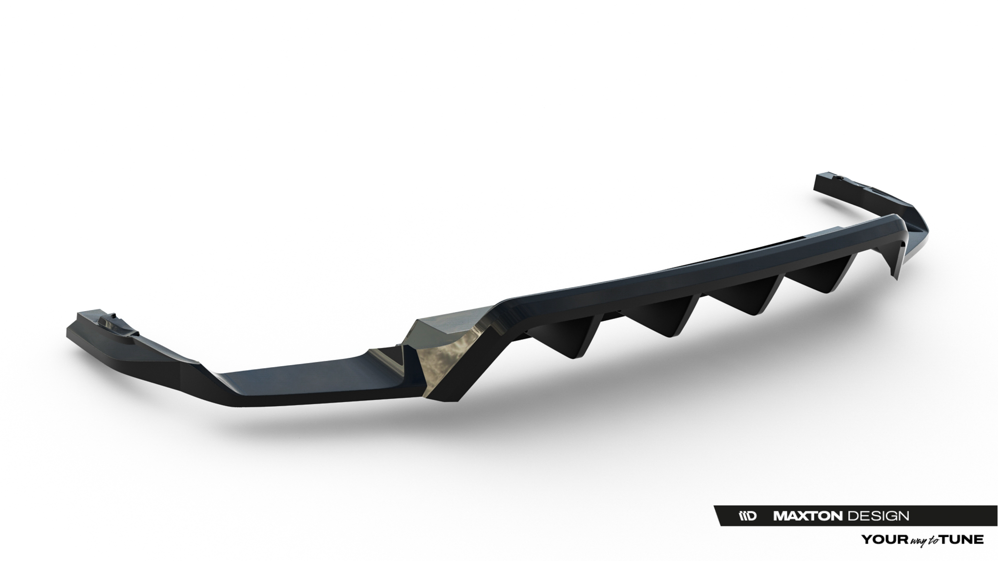 REAR SPLITTER (WITH VERTICAL BARS) SUITABLE FOR VOLKSWAGEN TOUAREG R-LINE MK3 FACELIFT – MAXTON DESIGN - 6