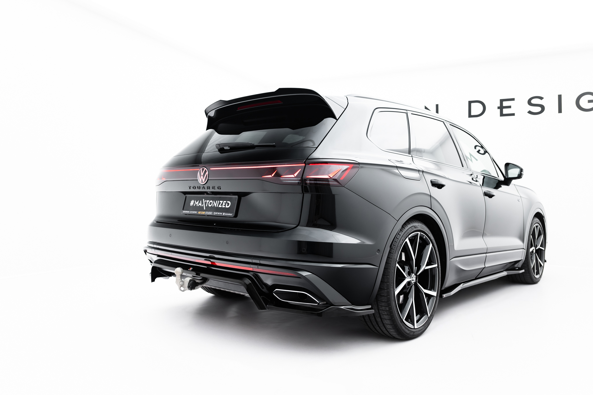 REAR SPLITTER (WITH VERTICAL BARS) SUITABLE FOR VOLKSWAGEN TOUAREG R-LINE MK3 FACELIFT – MAXTON DESIGN - 9