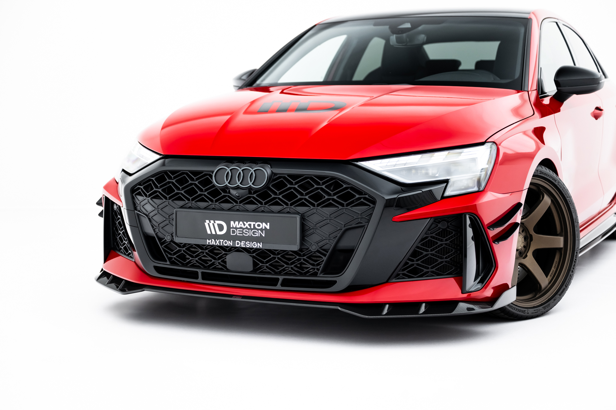 PREPREG CARBON FIBER FRONT SPLITTER SUITABLE FOR AUDI RS3 SEDAN / SPORTBACK 8Y FACELIFT – MAXTON DESIGN - 10