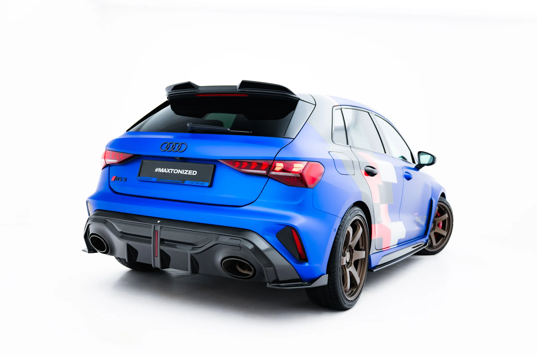 PREPREG CARBON FIBER REAR DIFFUSER SUITABLE FOR AUDI RS3 SPORTBACK 8Y FACELIFT – MAXTON DESIGN - 5