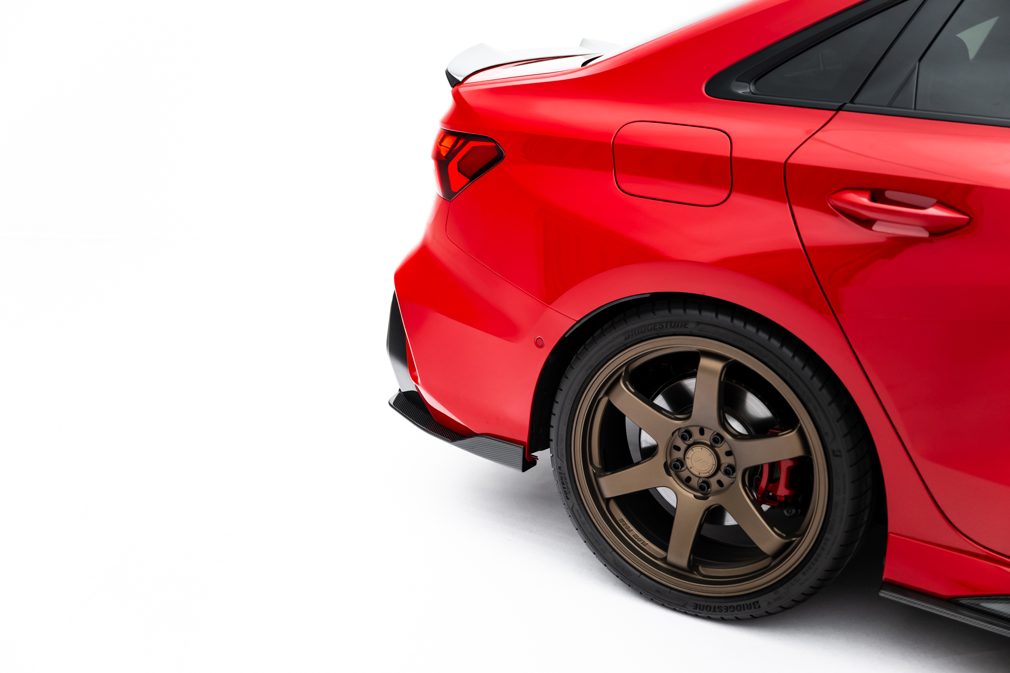 PREPREG CARBON FIBER REAR SIDE SPLITTERS SUITABLE FOR AUDI RS3 SEDAN 8Y FACELIFT – MAXTON DESIGN - 4