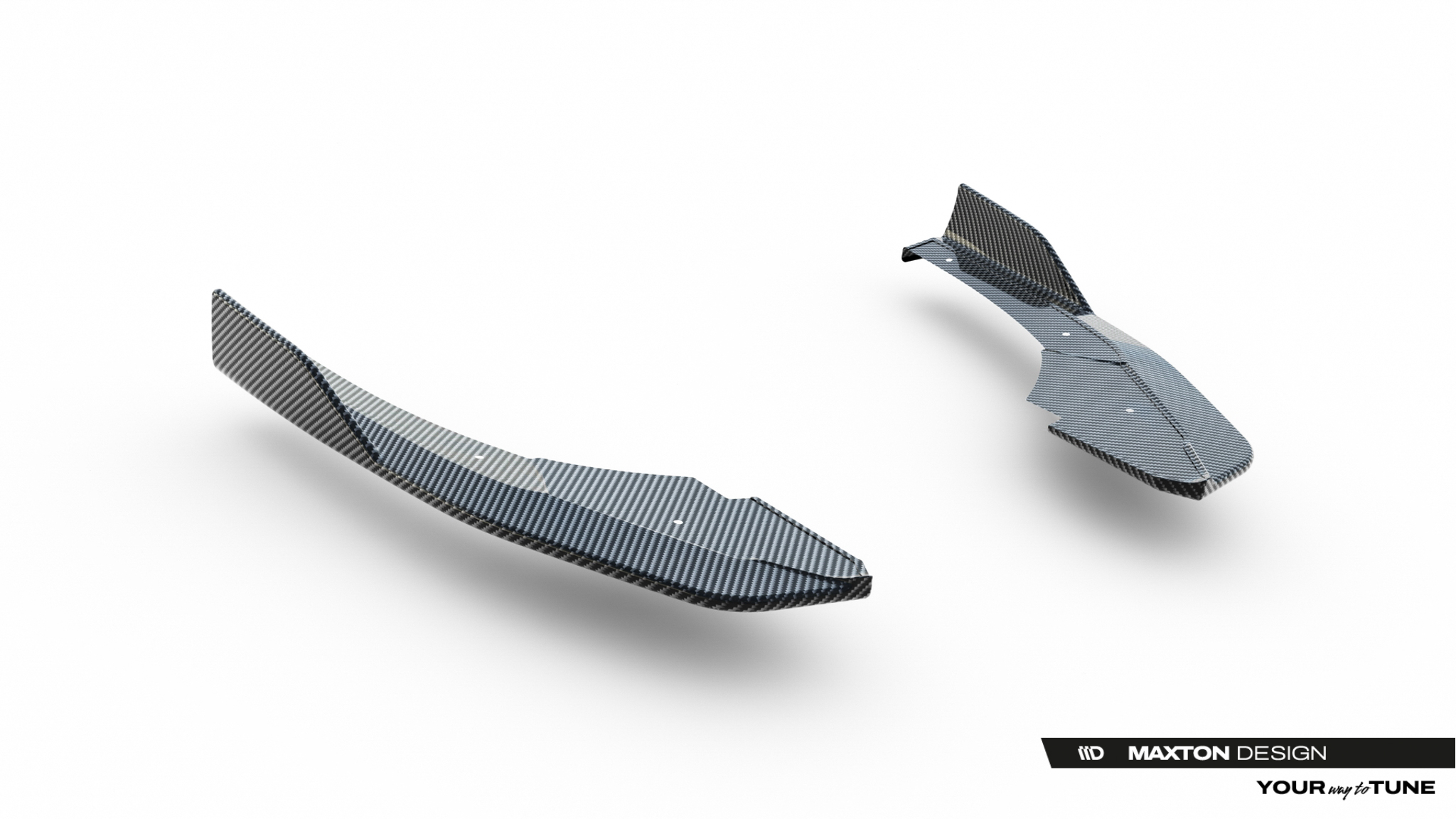 PREPREG CARBON FIBER REAR SIDE SPLITTERS SUITABLE FOR AUDI RS3 SEDAN 8Y FACELIFT – MAXTON DESIGN - 8