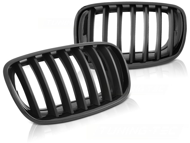 GRILL BLANK SVART MATT TILL BMW X5 E70 X6 E71 2008-