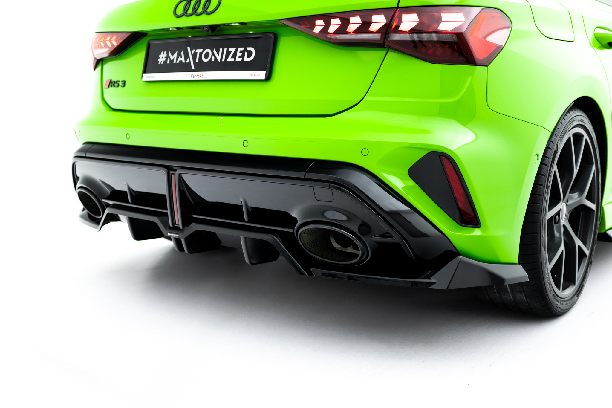 REAR SPLITTER (WITH VERTICAL BARS) V.1 SUITABLE FOR AUDI RS3 SPORTBACK 8Y FACELIFT – MAXTON DESIGN - 7