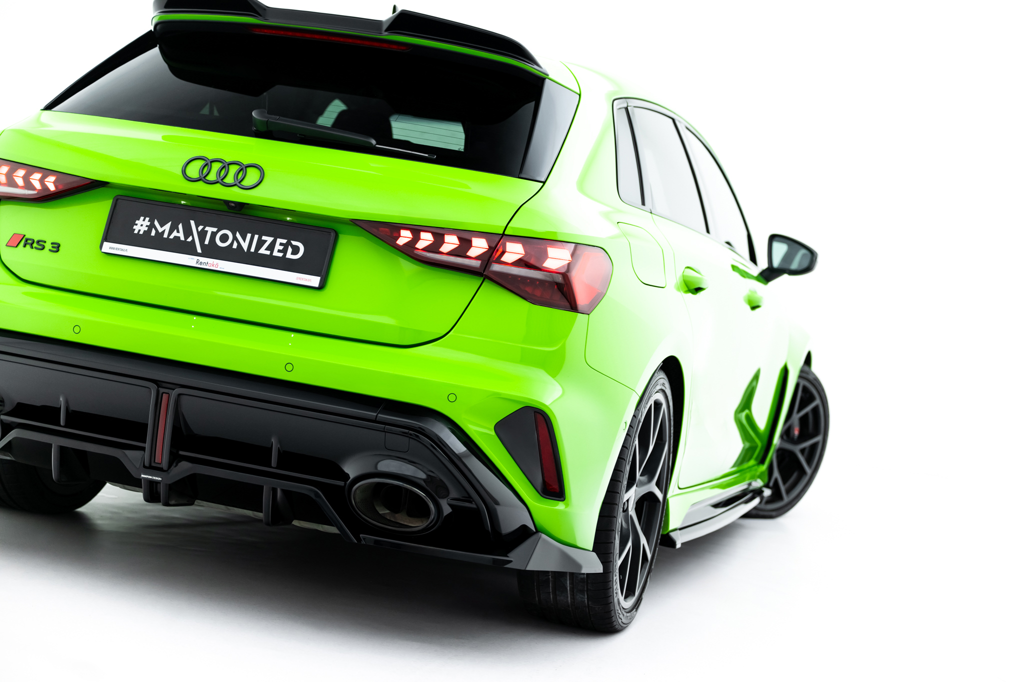 REAR SPLITTER (WITH VERTICAL BARS) V.1 SUITABLE FOR AUDI RS3 SPORTBACK 8Y FACELIFT – MAXTON DESIGN - 2