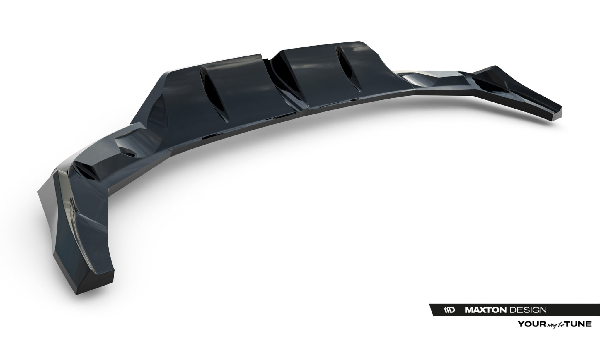 REAR SPLITTER (WITH VERTICAL BARS) V.1 SUITABLE FOR AUDI RS3 SPORTBACK 8Y FACELIFT – MAXTON DESIGN - 3