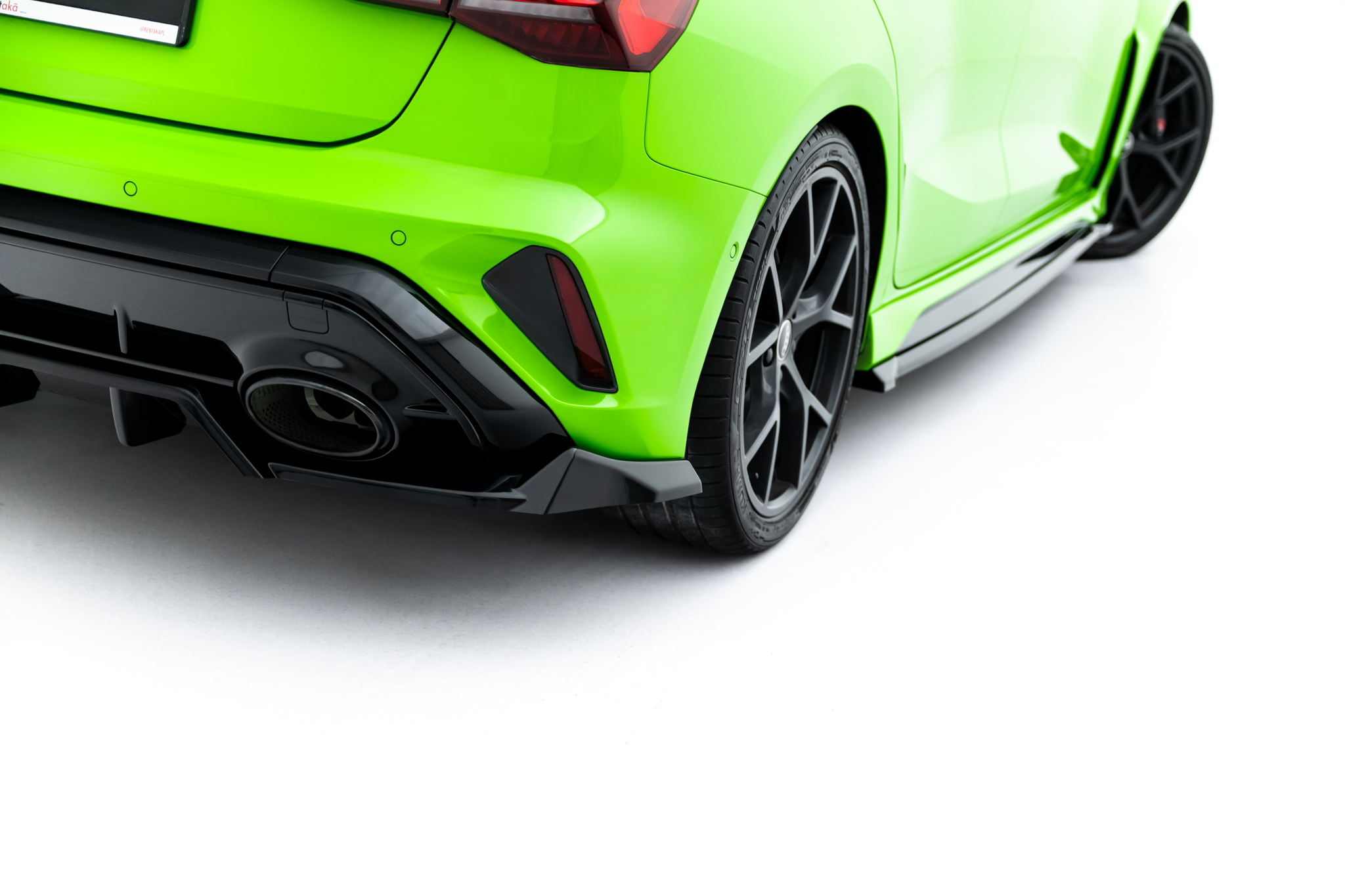 REAR SPLITTER (WITH VERTICAL BARS) V.1 SUITABLE FOR AUDI RS3 SPORTBACK 8Y FACELIFT – MAXTON DESIGN