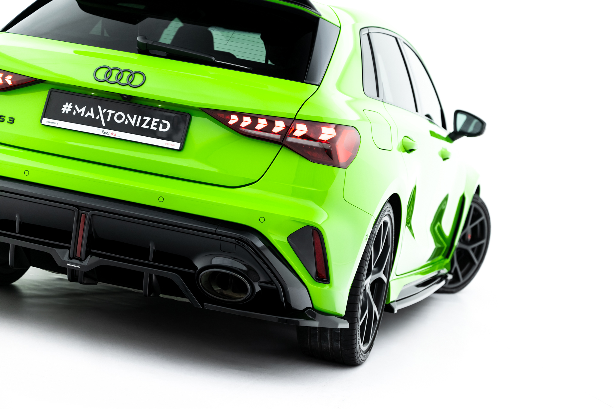 REAR SPLITTER (WITH VERTICAL BARS) V.2 SUITABLE FOR AUDI RS3 SPORTBACK 8Y FACELIFT – MAXTON DESIGN - 4