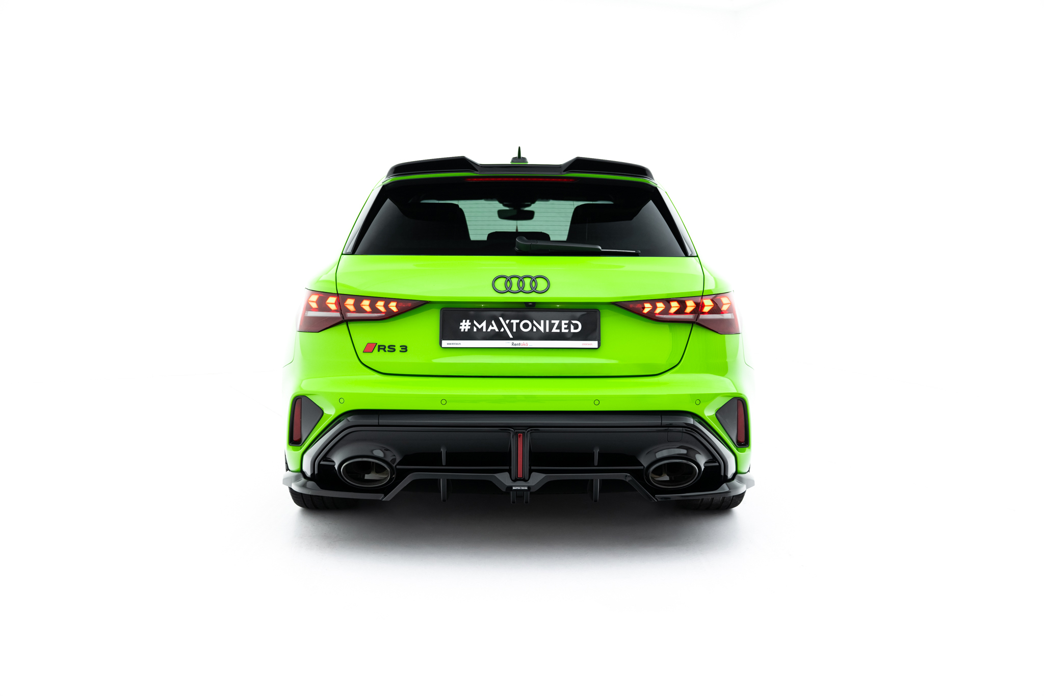 REAR SPLITTER (WITH VERTICAL BARS) V.2 SUITABLE FOR AUDI RS3 SPORTBACK 8Y FACELIFT – MAXTON DESIGN - 2