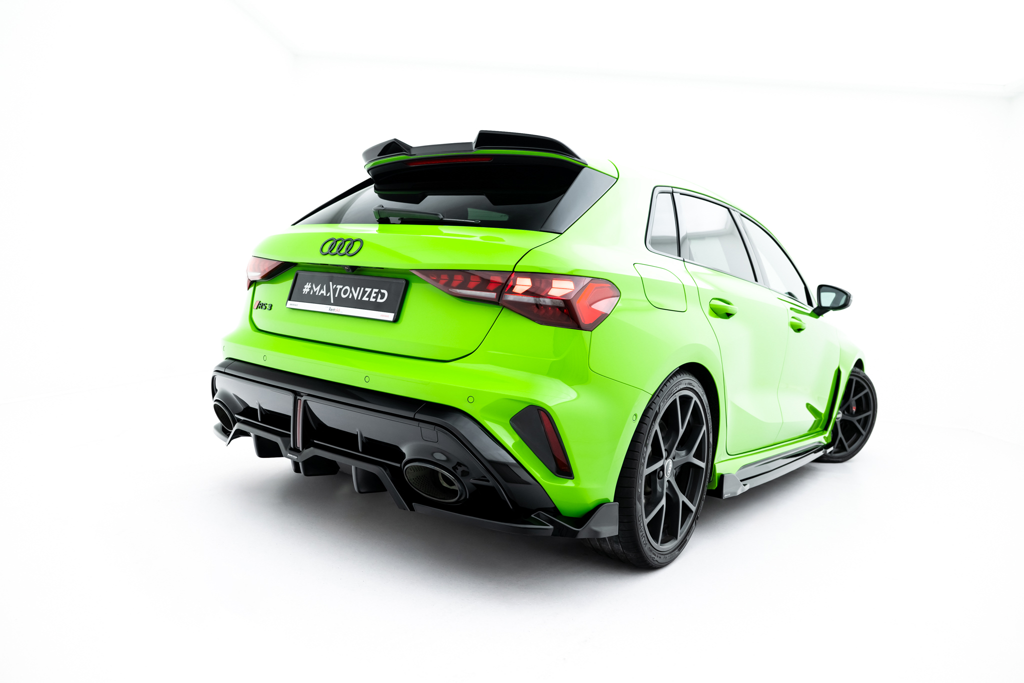 REAR SPLITTER (WITH VERTICAL BARS) V.3 SUITABLE FOR AUDI RS3 SPORTBACK 8Y FACELIFT – MAXTON DESIGN - 5