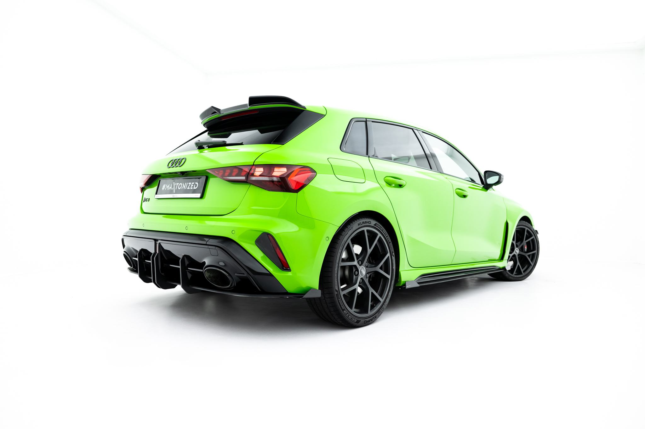 STREET PRO REAR DIFFUSER + FLAPS SUITABLE FOR AUDI RS3 SPORTBACK 8Y FACELIFT – MAXTON DESIGN