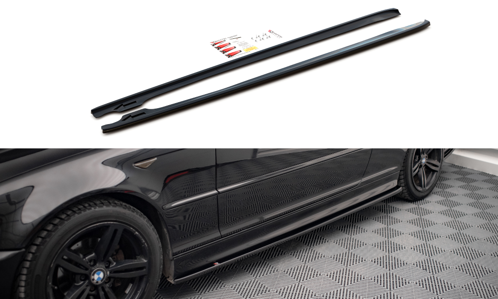 Side Skirts Diffusers V.2 Bmw 3 Coupe M-pack E46 (1999-2005)