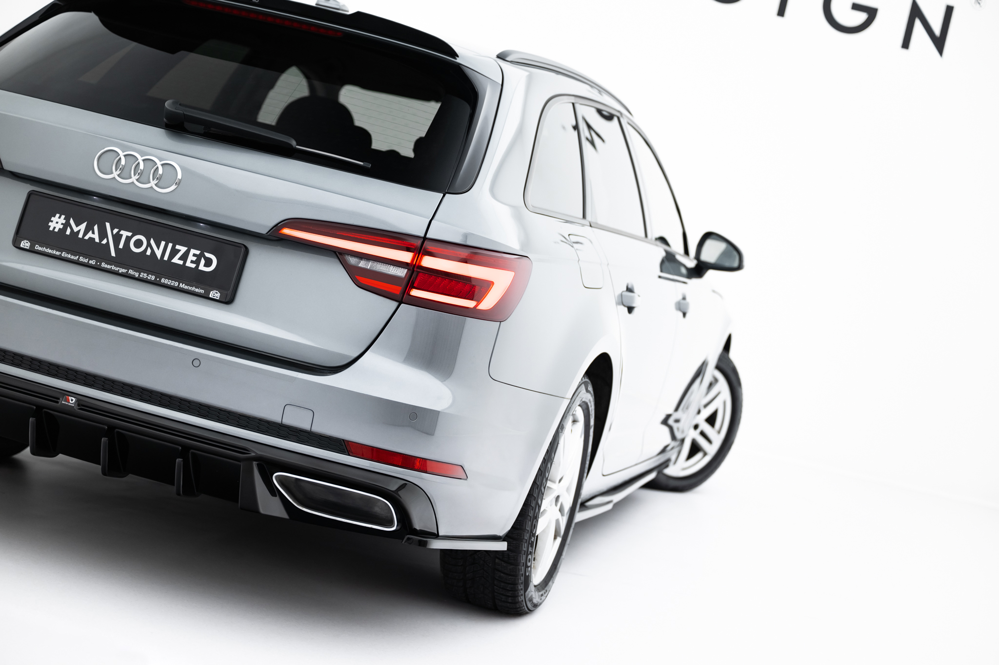 REAR SIDE SPLITTERS SUITABLE FOR AUDI A4 / A4 S-LINE / S4 SEDAN / AVANT B9 – MAXTON DESIGN - 4