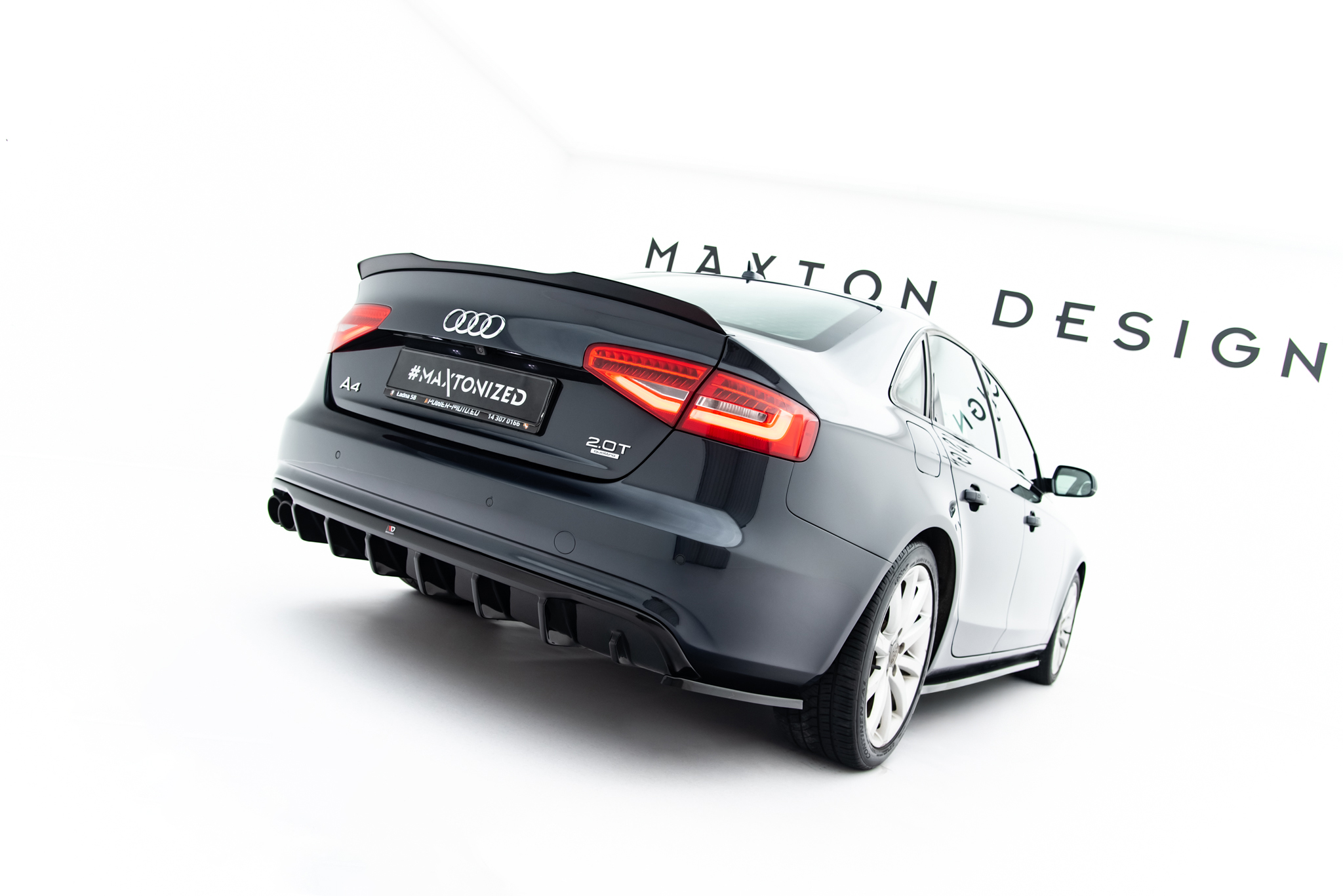 REAR SIDE SPLITTERS SUITABLE FOR AUDI A4 B8 FACELIFT – MAXTON DESIGN - 2
