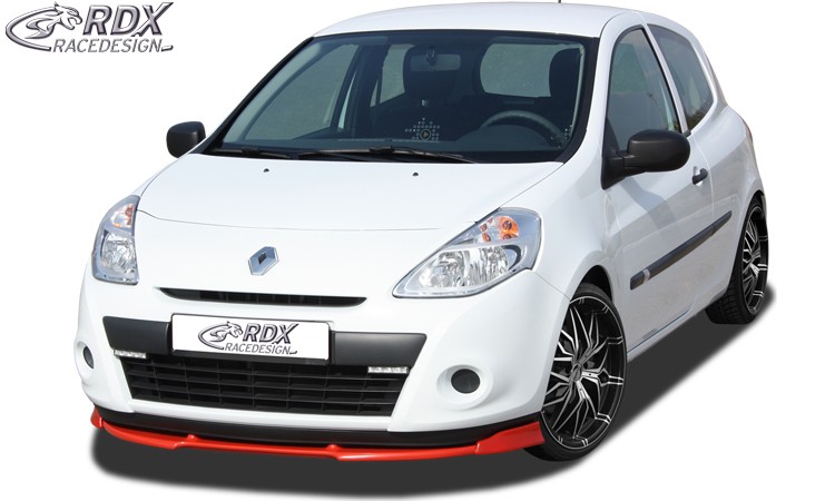 FRONT SPOILER VARIO-X RENAULT CLIO 3 PHASE 2 (NOT RS) FRONT LIP SPLITTER - 4