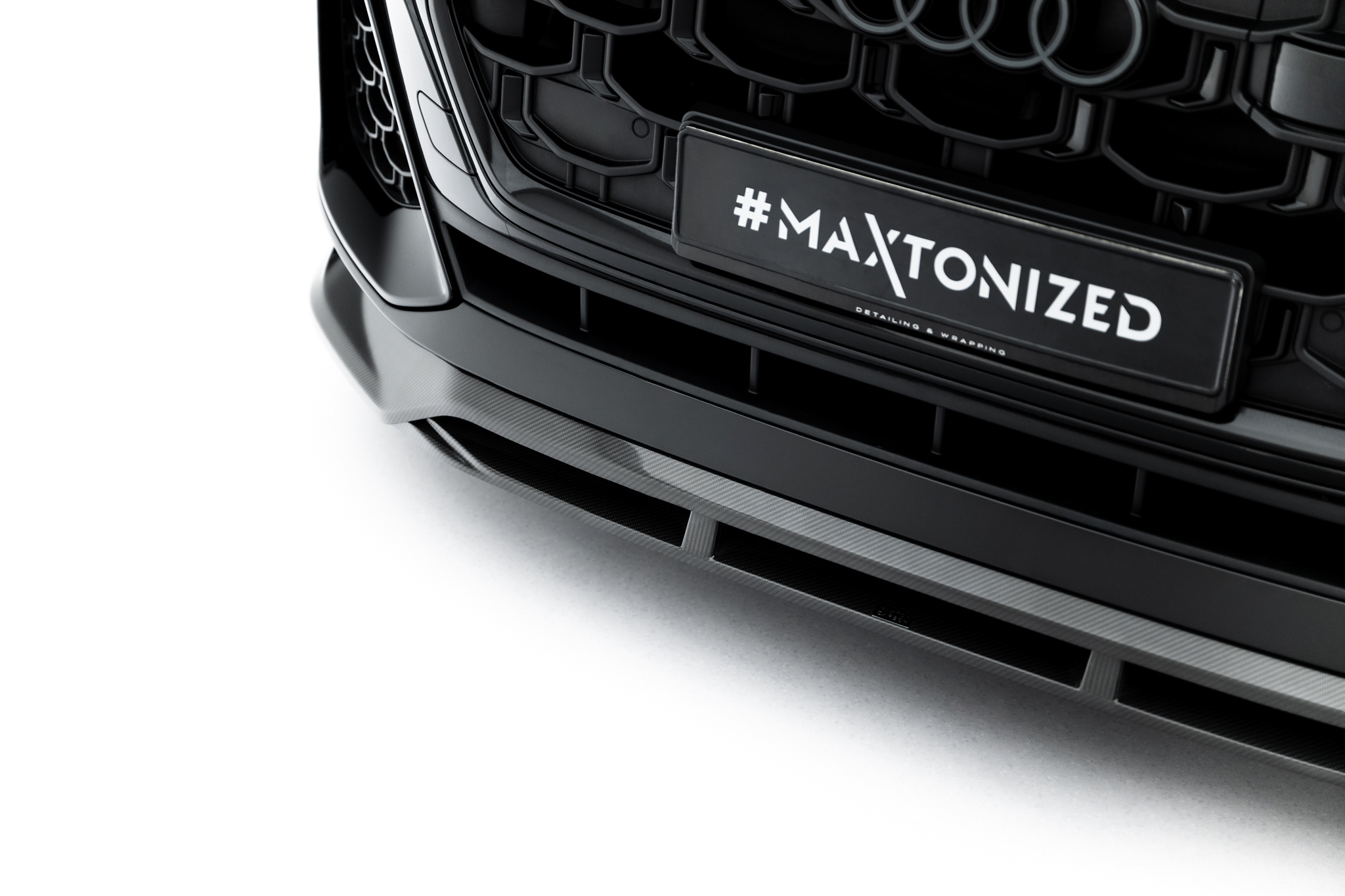 PREPREG CARBON FIBER FRONT SPLITTER SUITABLE FOR AUDI SQ8 / Q8 S-LINE MK1 FACELIFT – MAXTON DESIGN - 11
