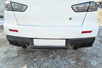 CENTRAL REAR SPLITTER MITSUBISHI LANCER EVO X (WITH VERTICAL BARS)