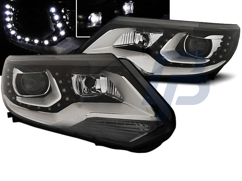 HEADLIGHTS VW TIGUAN 2011 -  DRL BLACK - 4