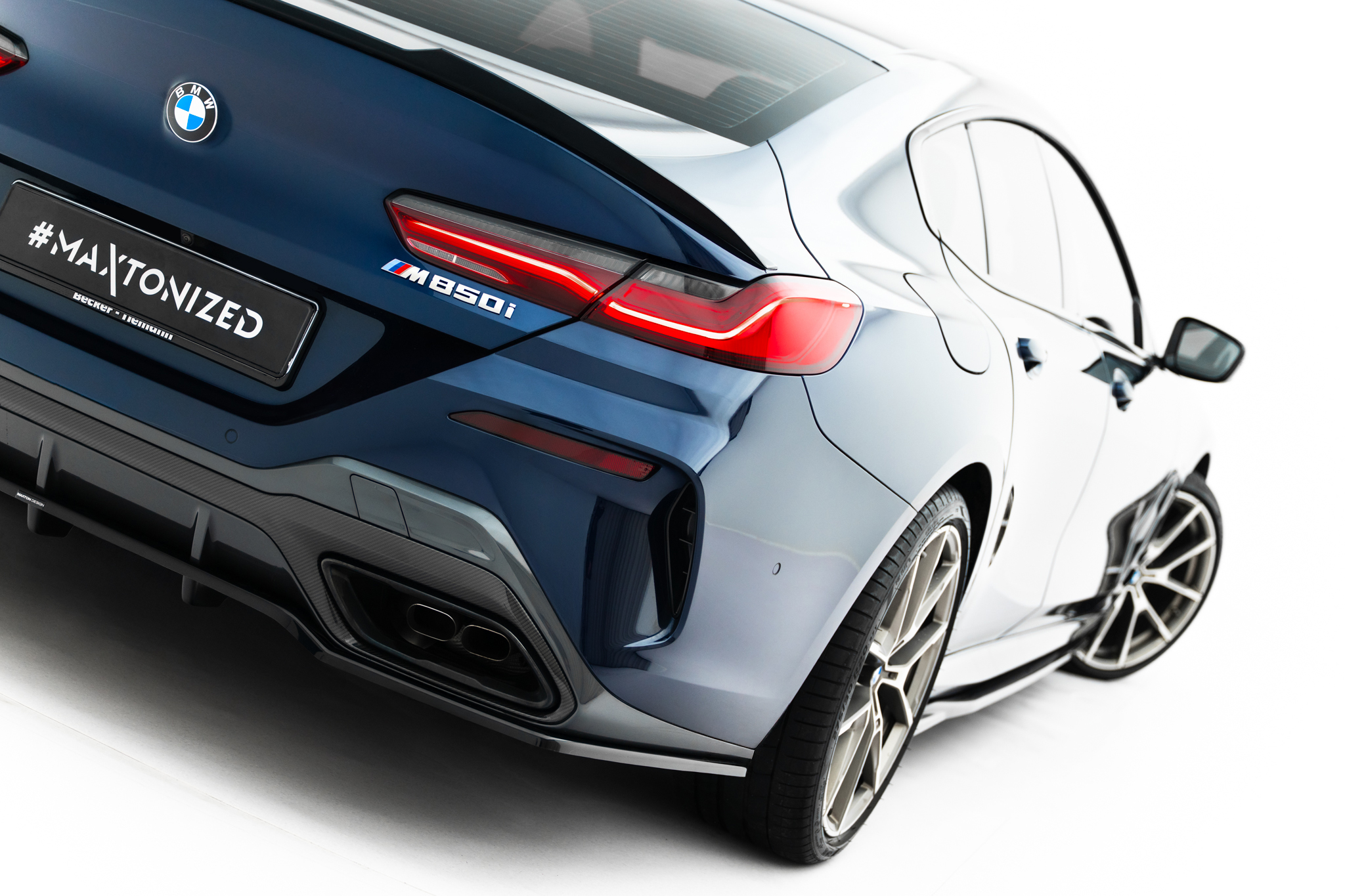 REAR SPLITTER (WITH VERTICAL BARS) SUITABLE FOR BMW 8 GRAN COUPE M-PACK G16 – MAXTON DESIGN - 3