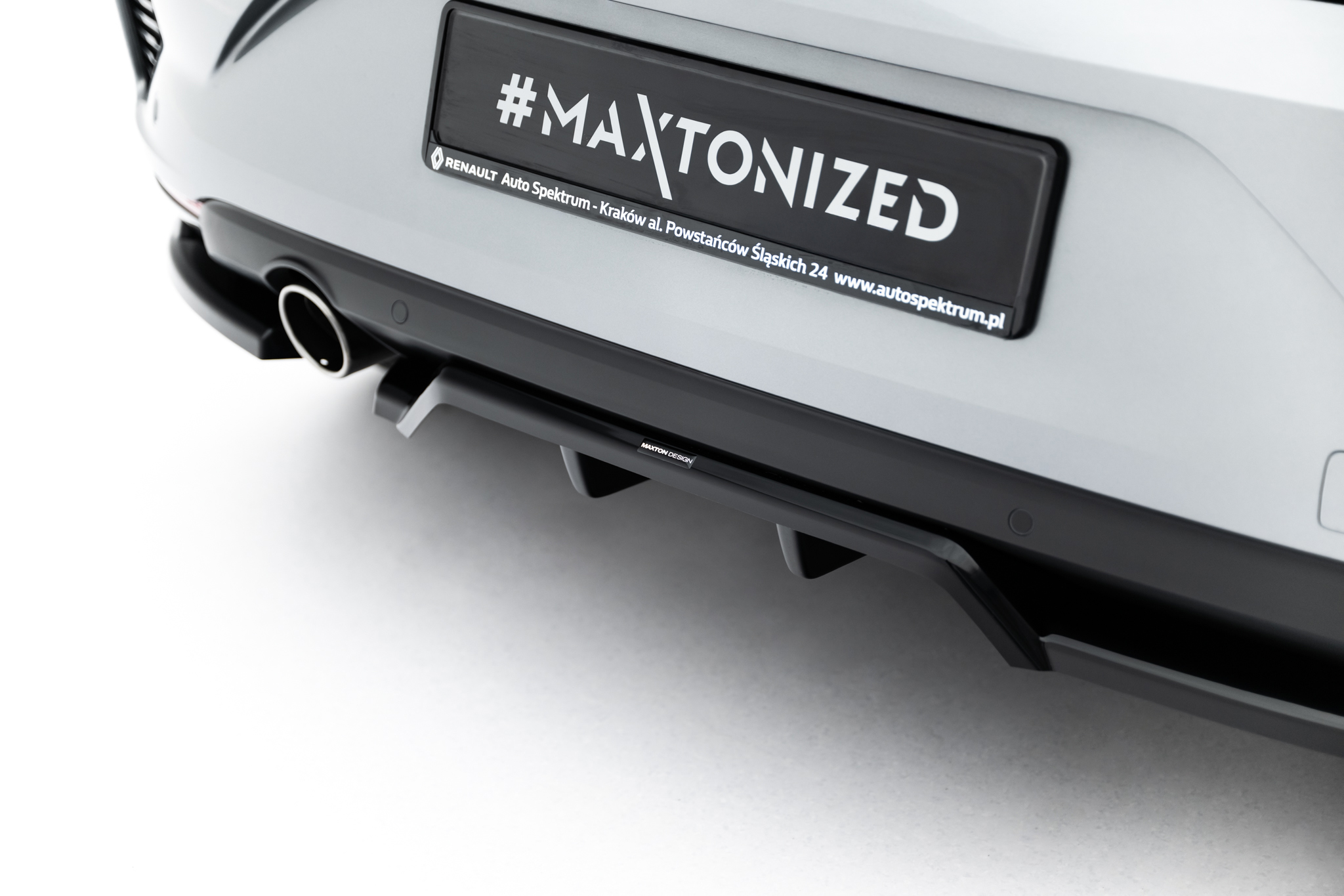 REAR SPLITTER (WITH VERTICAL BARS) SUITABLE FOR RENAULT CLIO MK5 FACELIFT – MAXTON DESIGN - 2