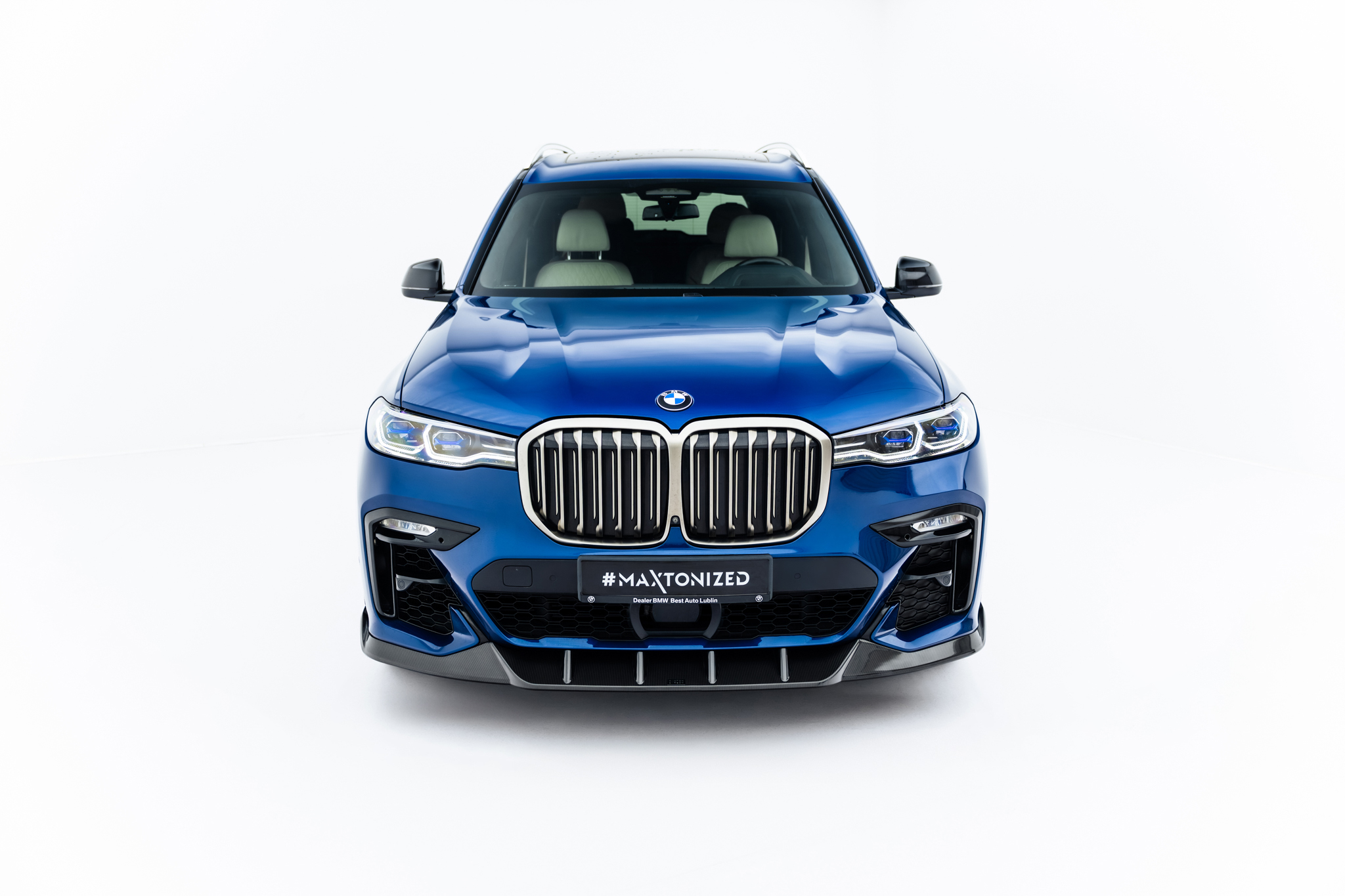 PREPREG CARBON FIBER FRONT SPLITTER SUITABLE FOR BMW X7 M-PACK G07 – MAXTON DESIGN - 5