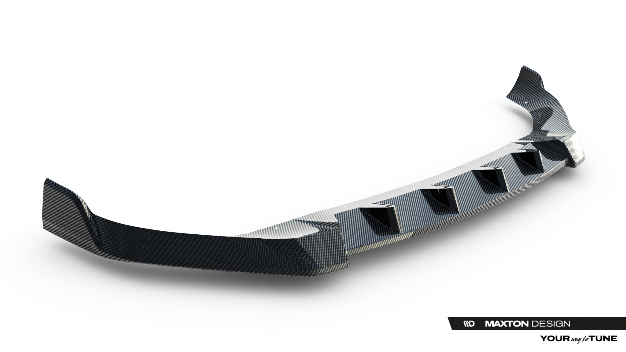 PREPREG CARBON FIBER FRONT SPLITTER SUITABLE FOR BMW X7 M-PACK G07 – MAXTON DESIGN